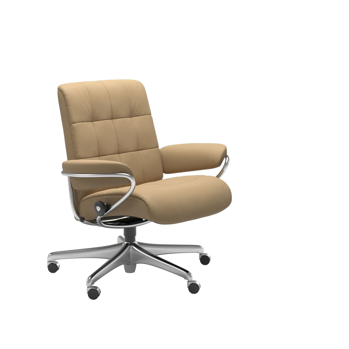 Stressless London kontorstol lav ryg i Paloma Sand