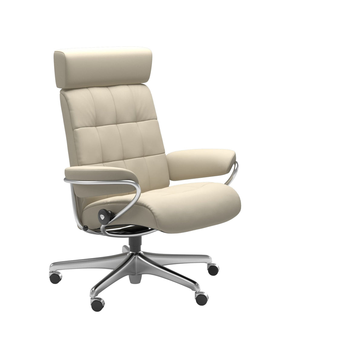 Stressless London kontorstol med nakkestøtte i Batick Cream
