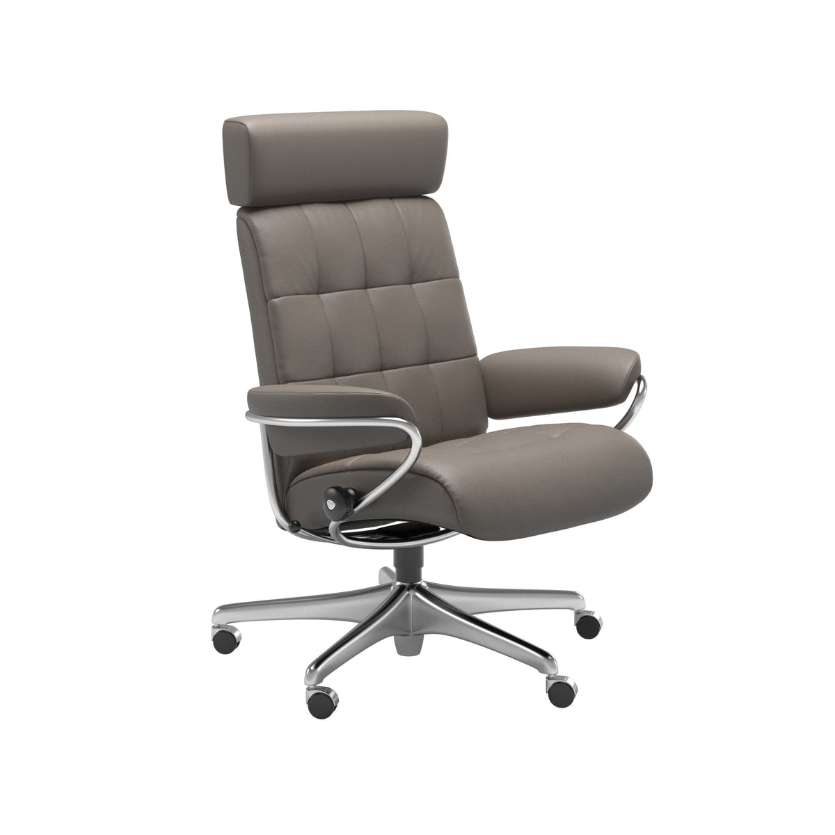 Stressless London kontorstol med nakkestøtte i Velaro Grey