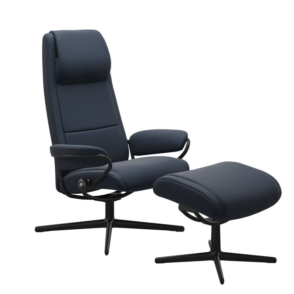 Stressless Paris Cross lænestol høj ryg i Paloma Oxford Blue