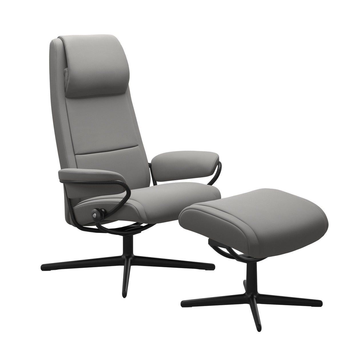 Stressless Paris Cross lænestol høj ryg i Paloma Silver Grey
