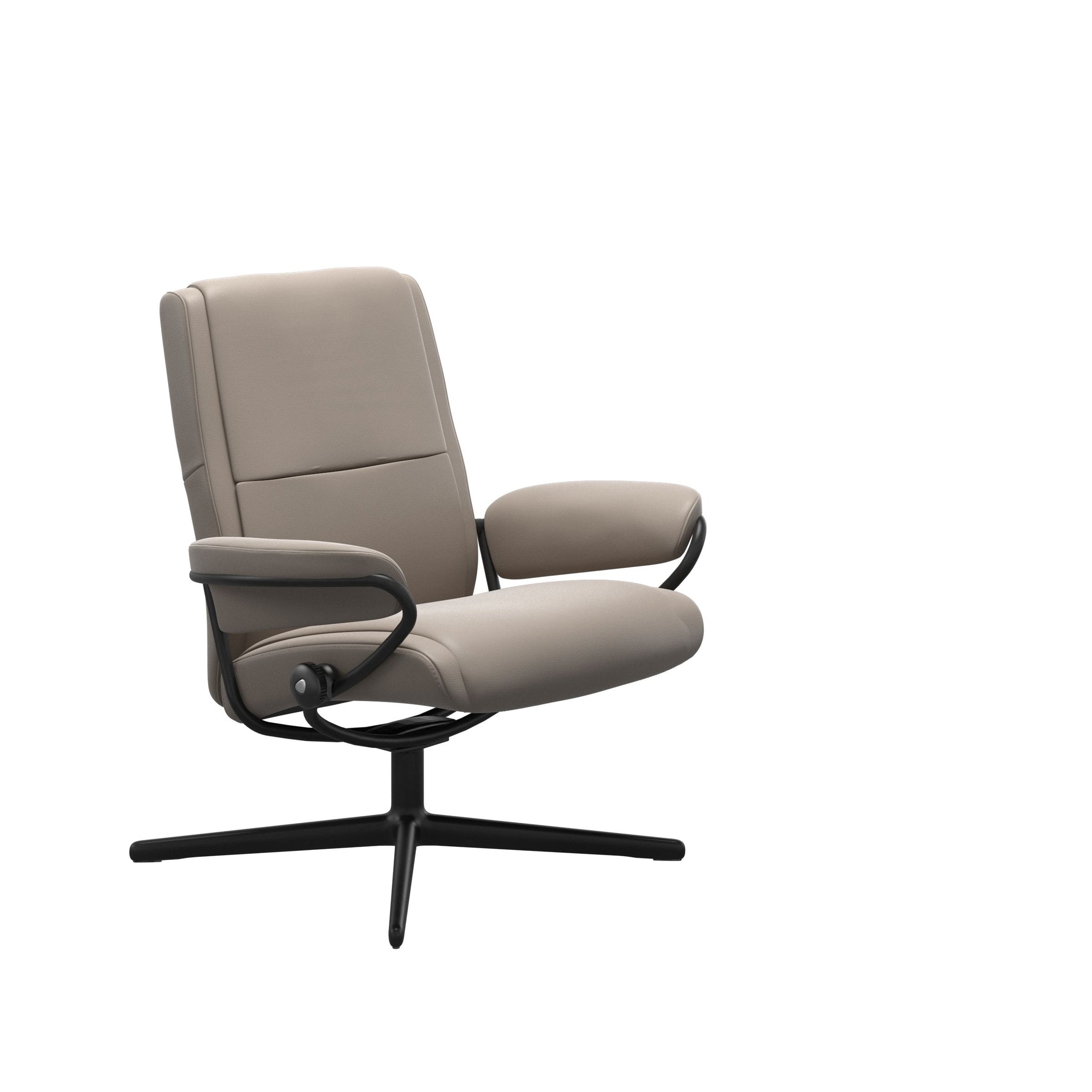 Stressless Paris Cross lænestol lav ryg i Paloma Dark Mushroom