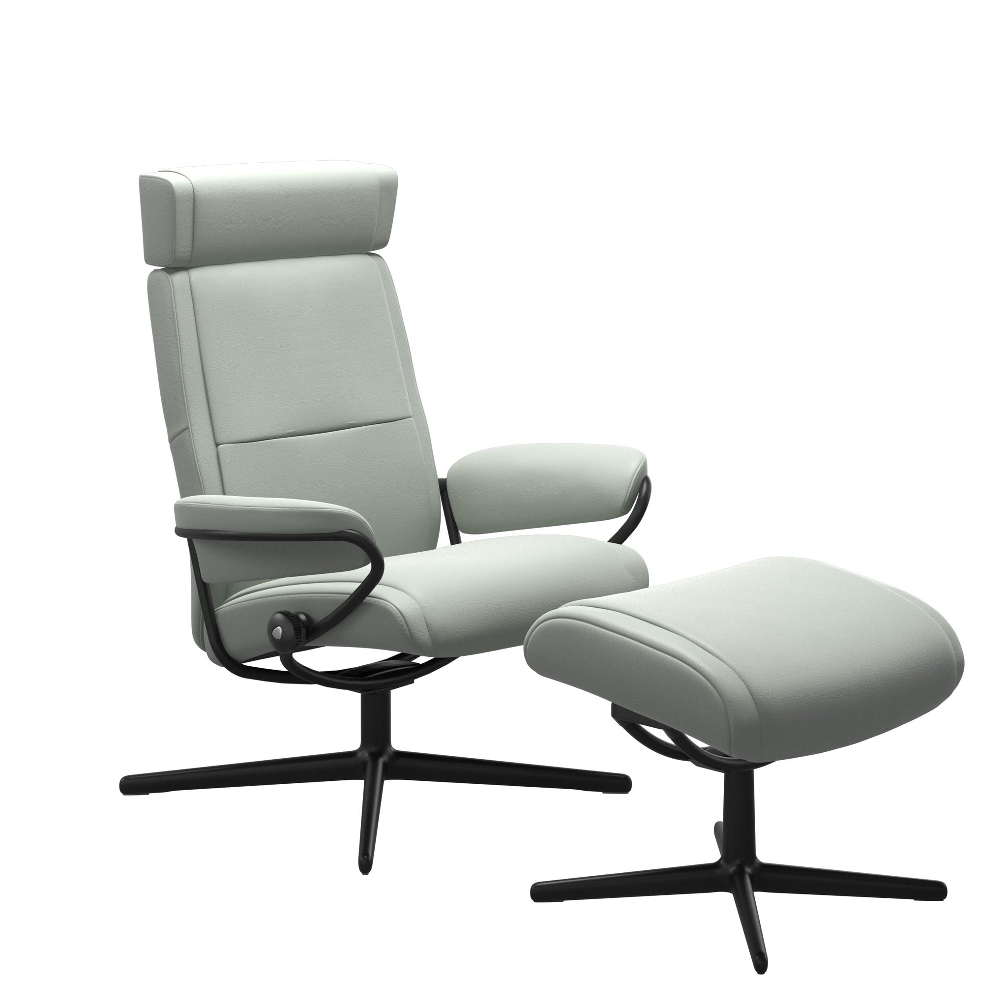 Stressless Paris Cross lænestol med nakkestøtte i Paloma Breezy Blue