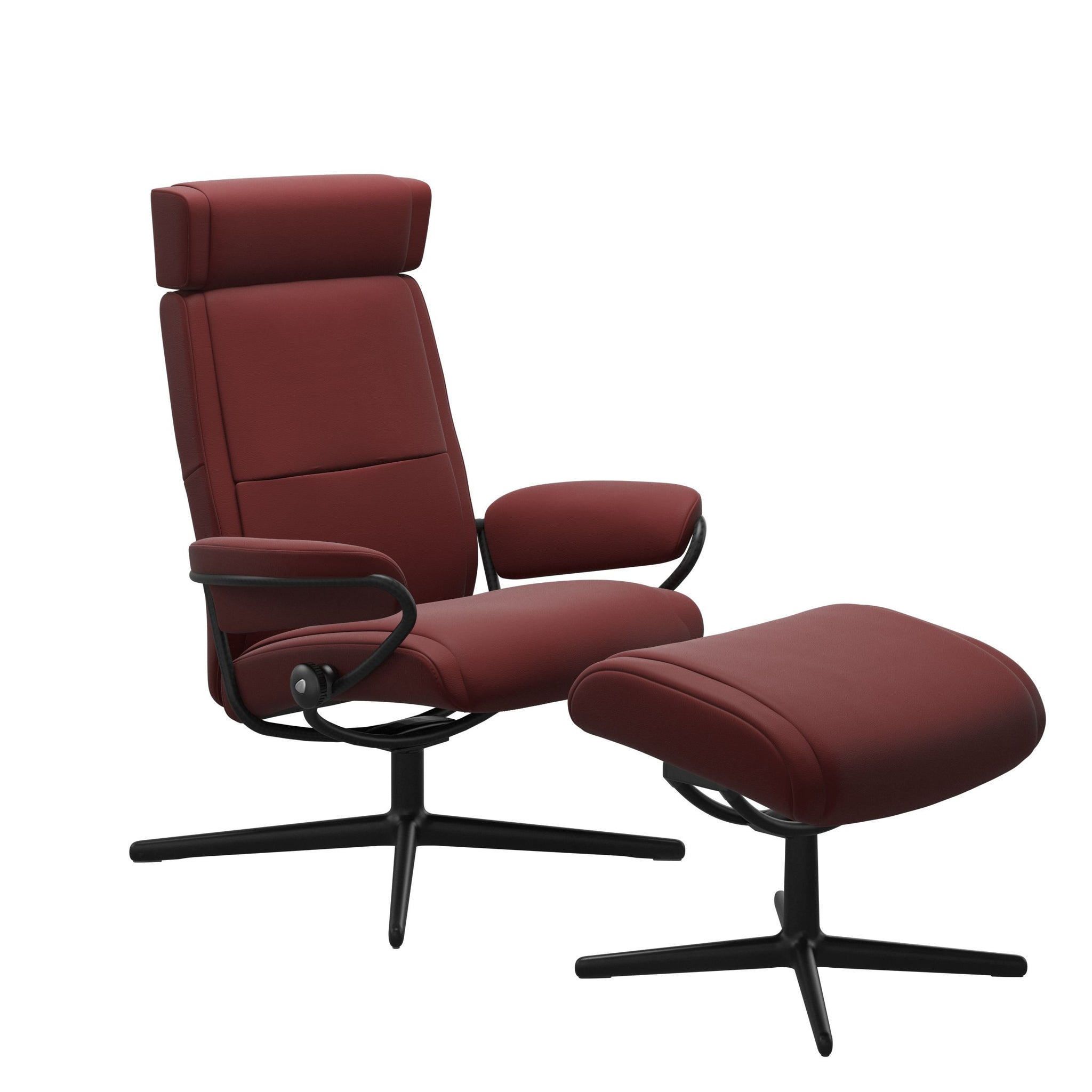 Stressless Paris Cross lænestol med nakkestøtte i Paloma Cherry