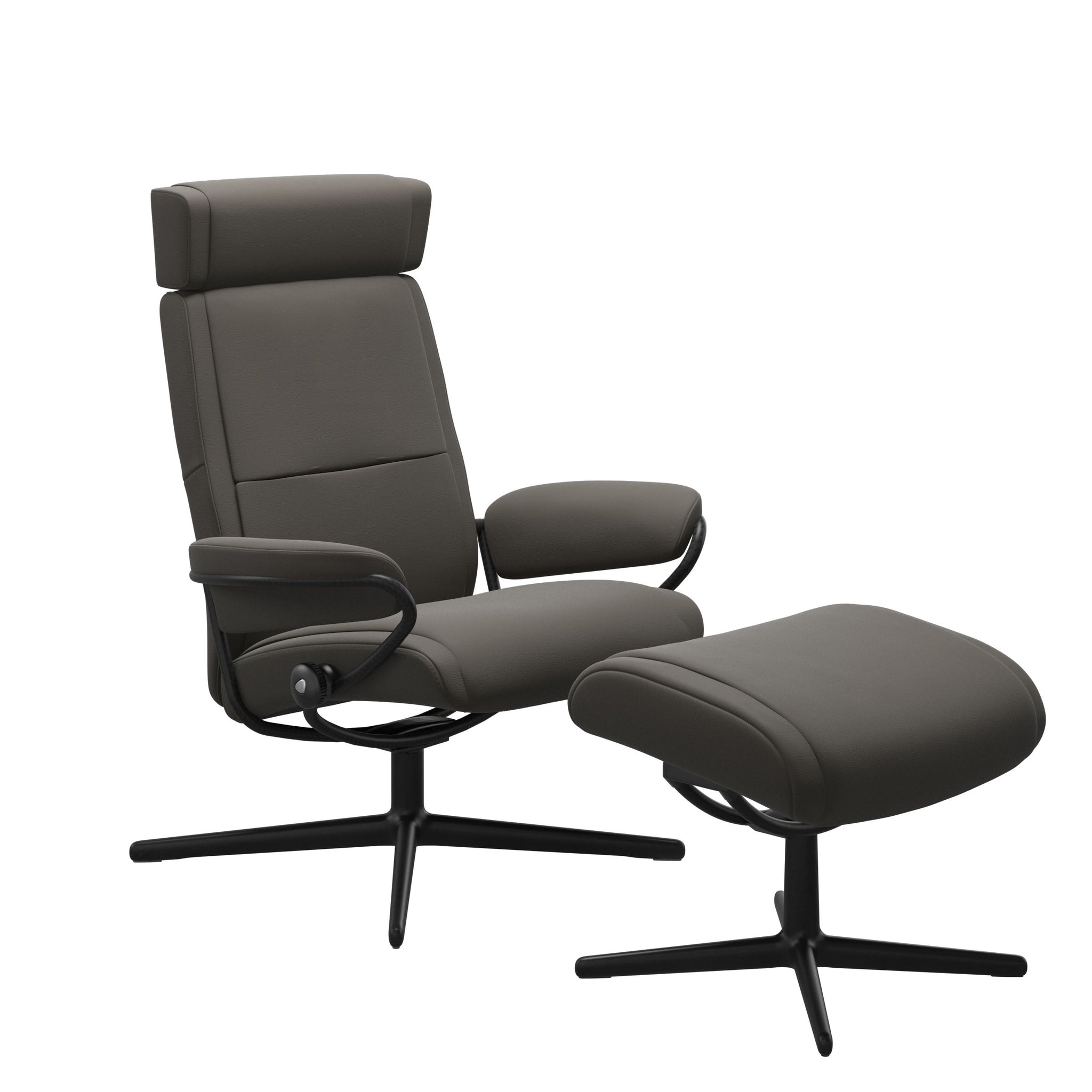 Stressless Paris Cross lænestol med nakkestøtte i Paloma Metal Grey
