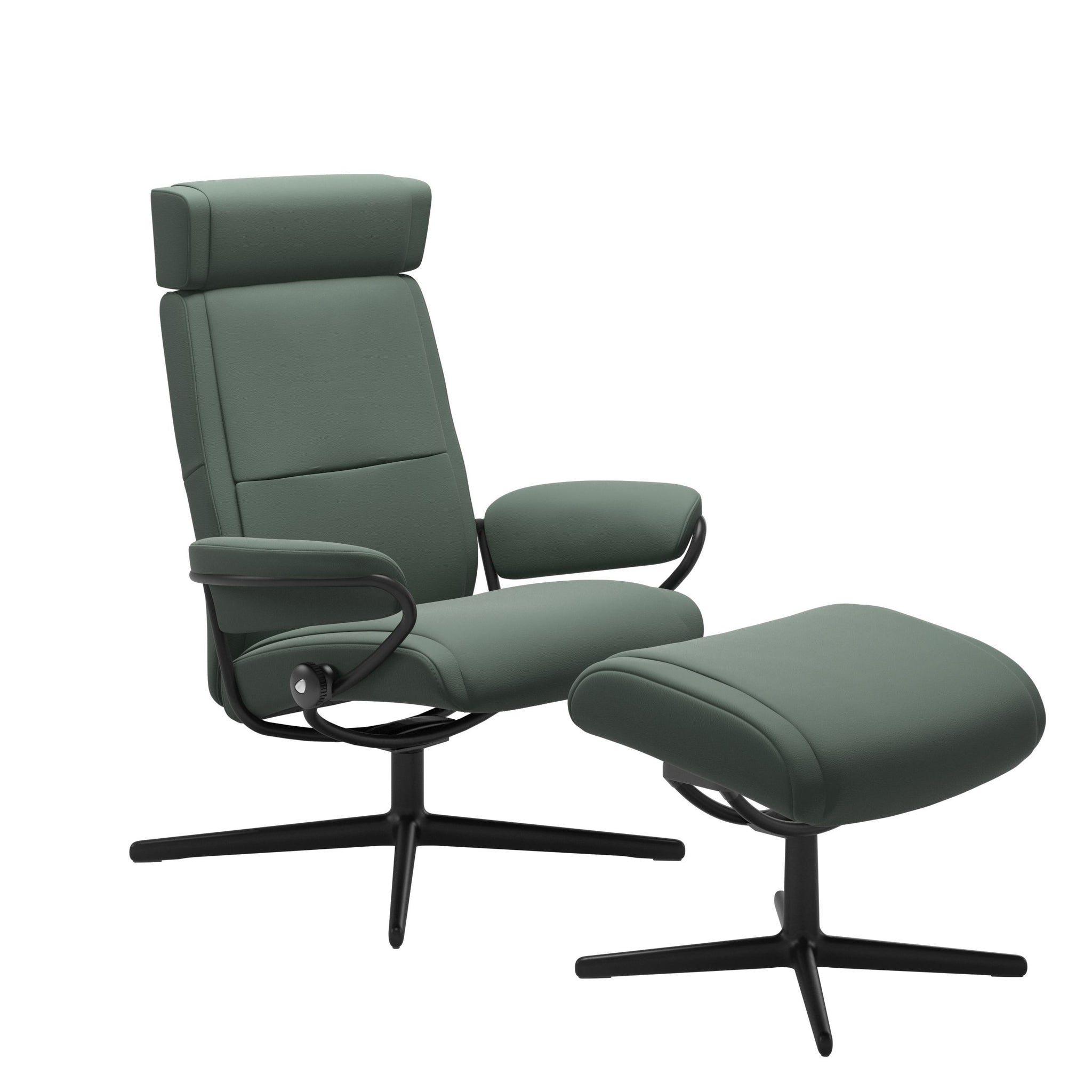 Stressless Paris Cross lænestol med nakkestøtte i Paloma Sage Green