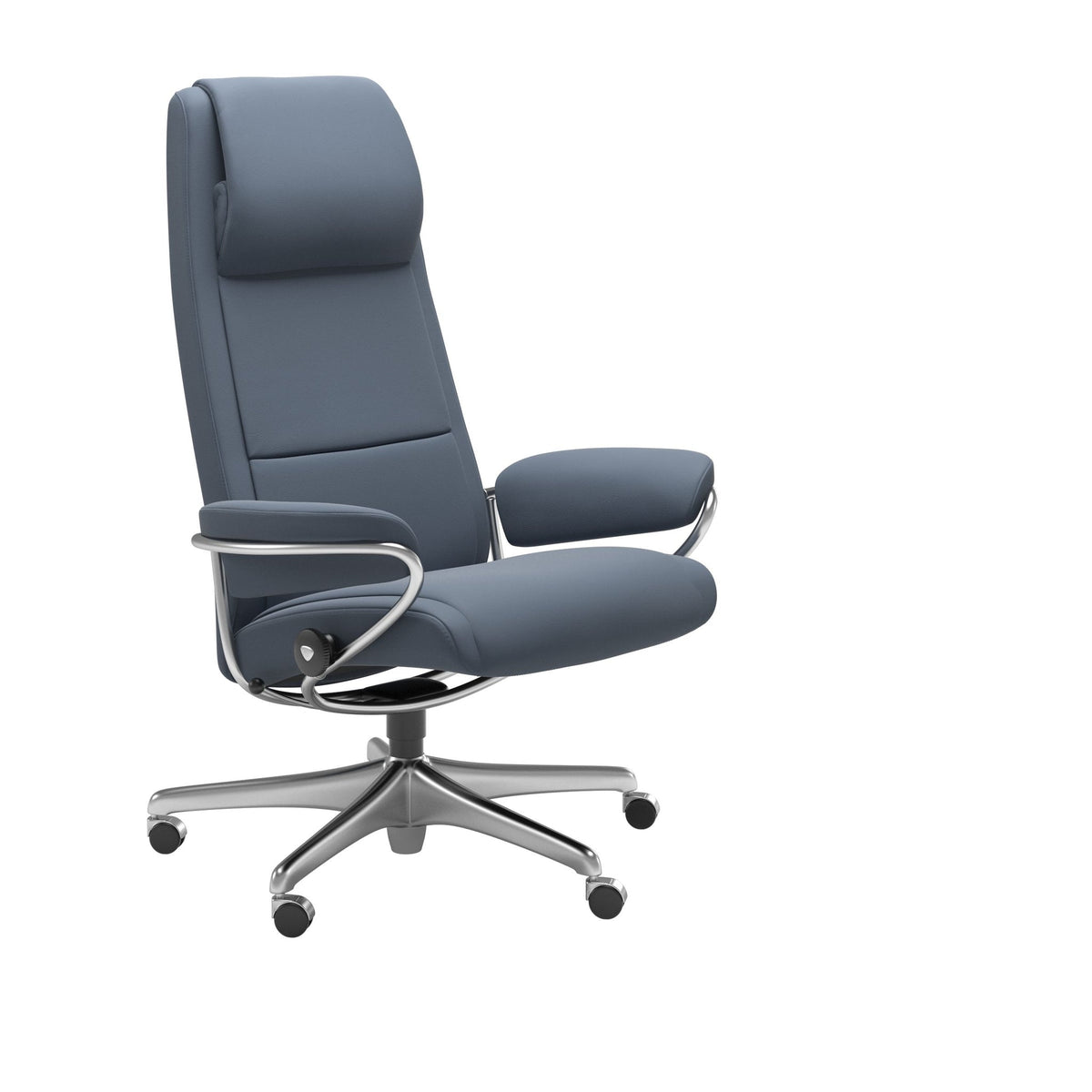 Stressless Paris kontorstol høj ryg i Paloma Sparrow Blue