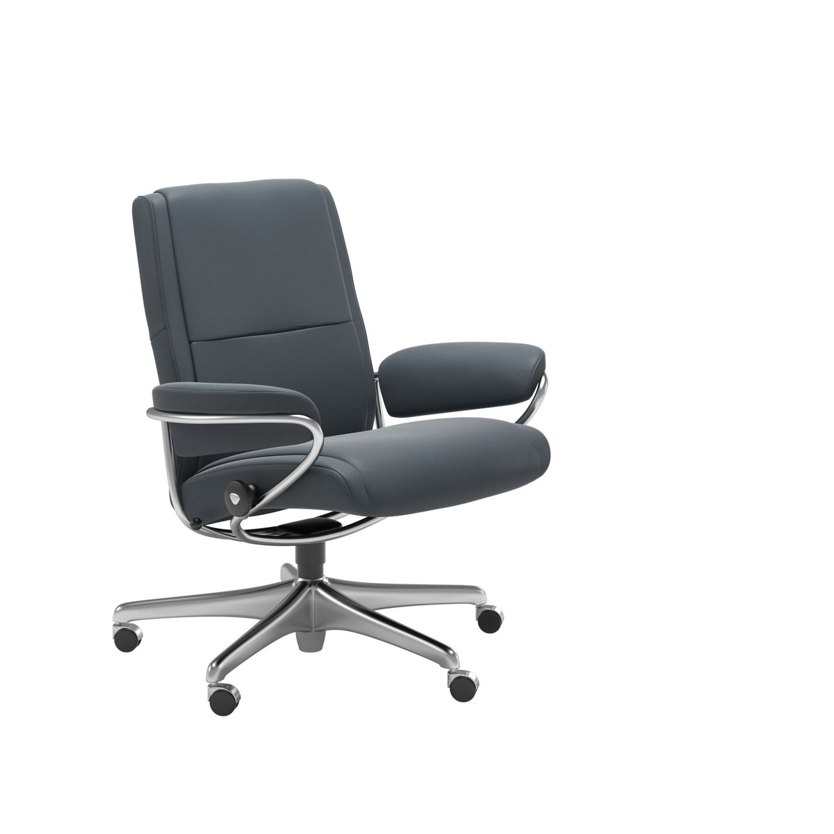 Stressless Paris kontorstol lav ryg i Batick Atlantic Blue