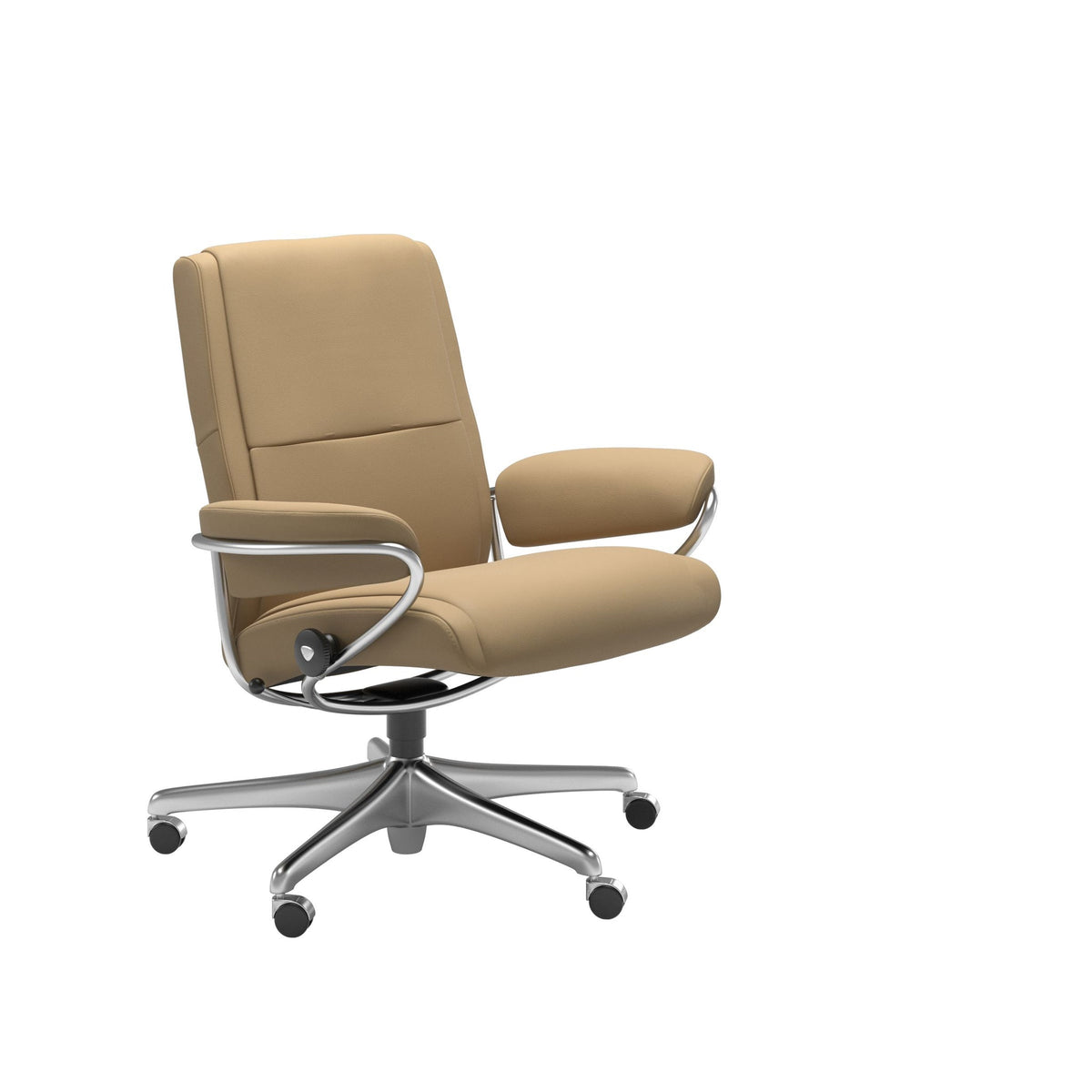 Stressless Paris kontorstol lav ryg i Paloma Sand