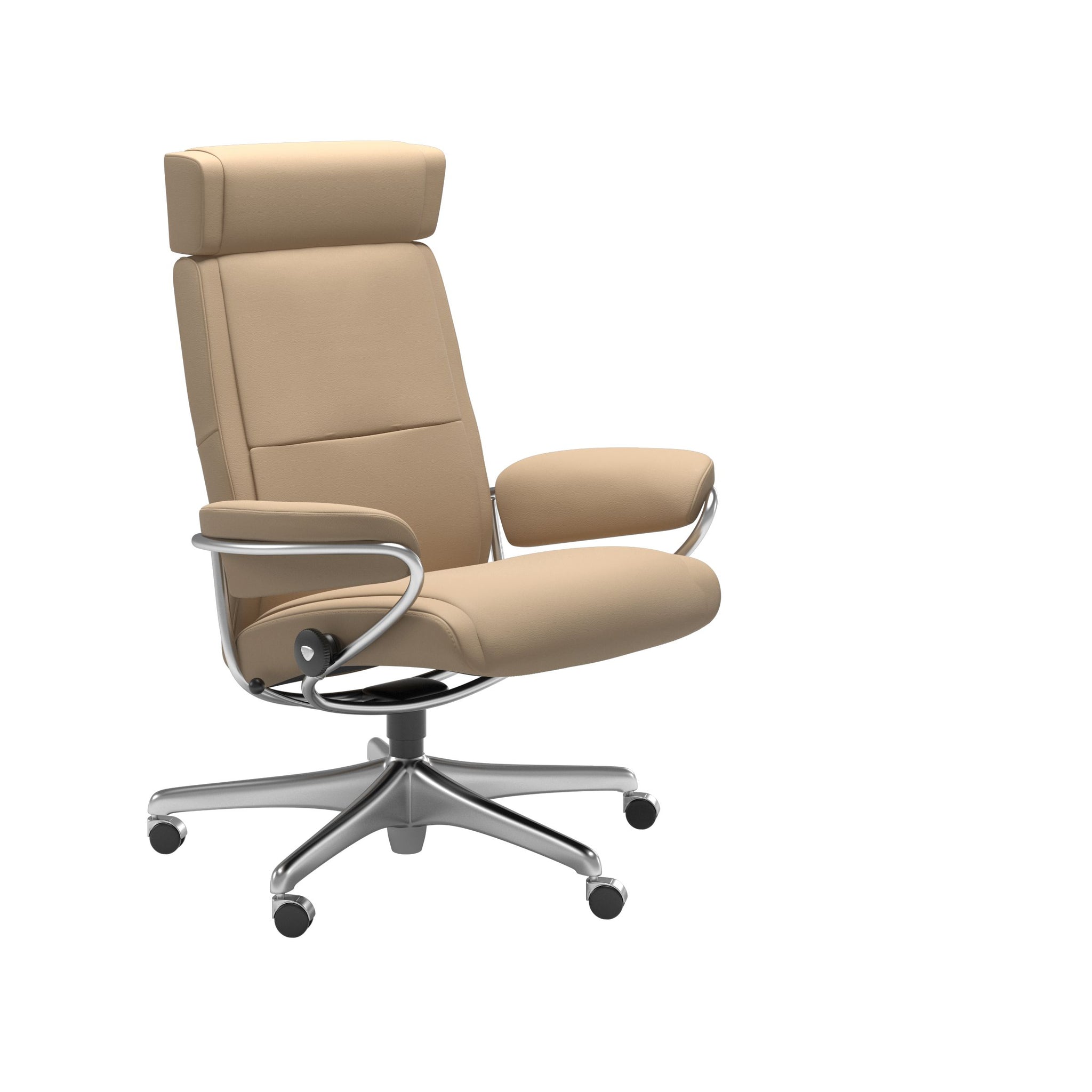 Stressless Paris kontorstol med nakkestøtte i Paloma Beige