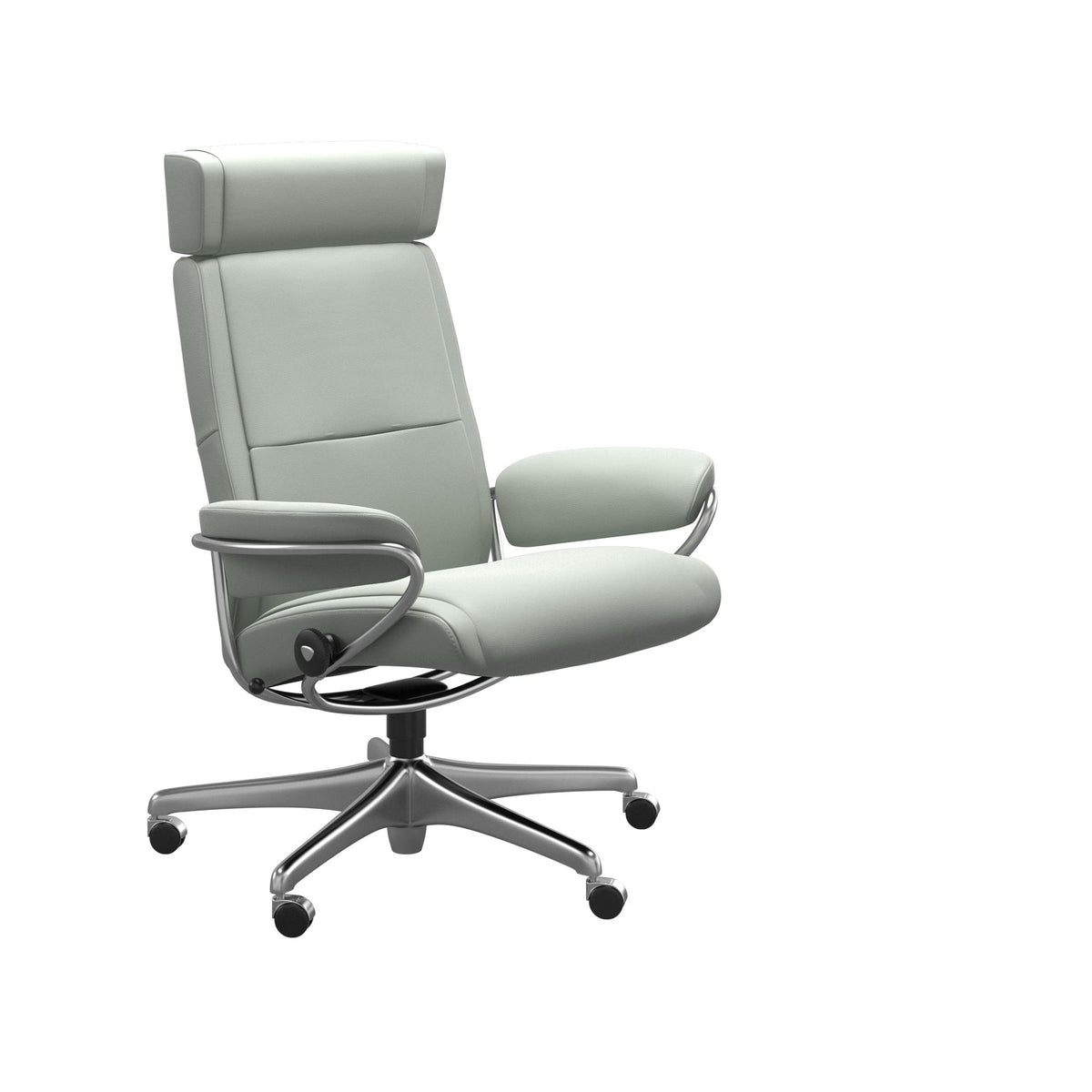 Stressless Paris kontorstol med nakkestøtte i Paloma Breezy Blue