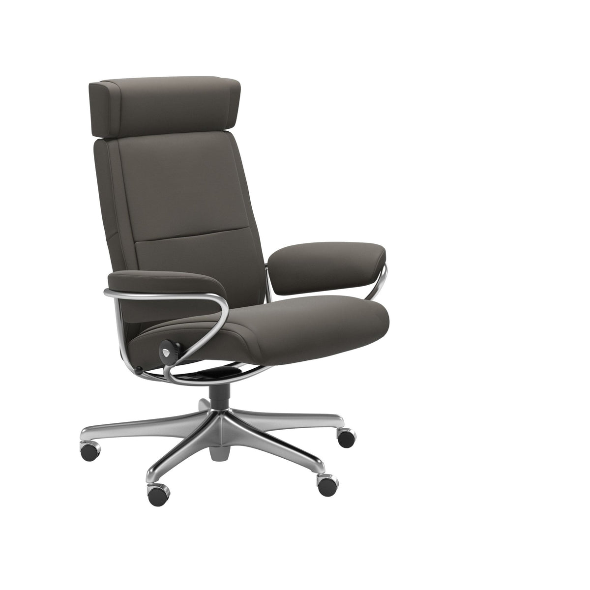 Stressless Paris kontorstol med nakkestøtte i Paloma Metal Grey