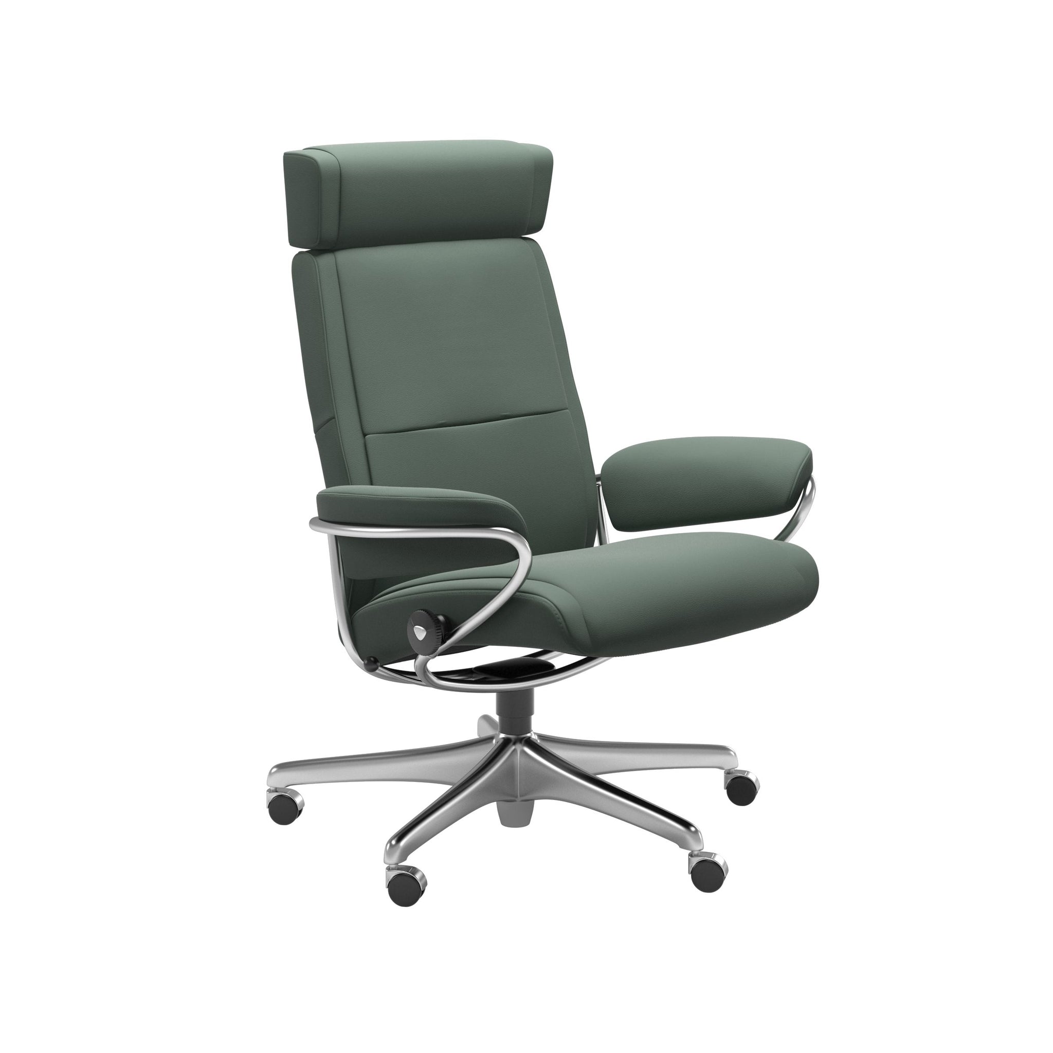 Stressless Paris kontorstol med nakkestøtte i Paloma Sage Green