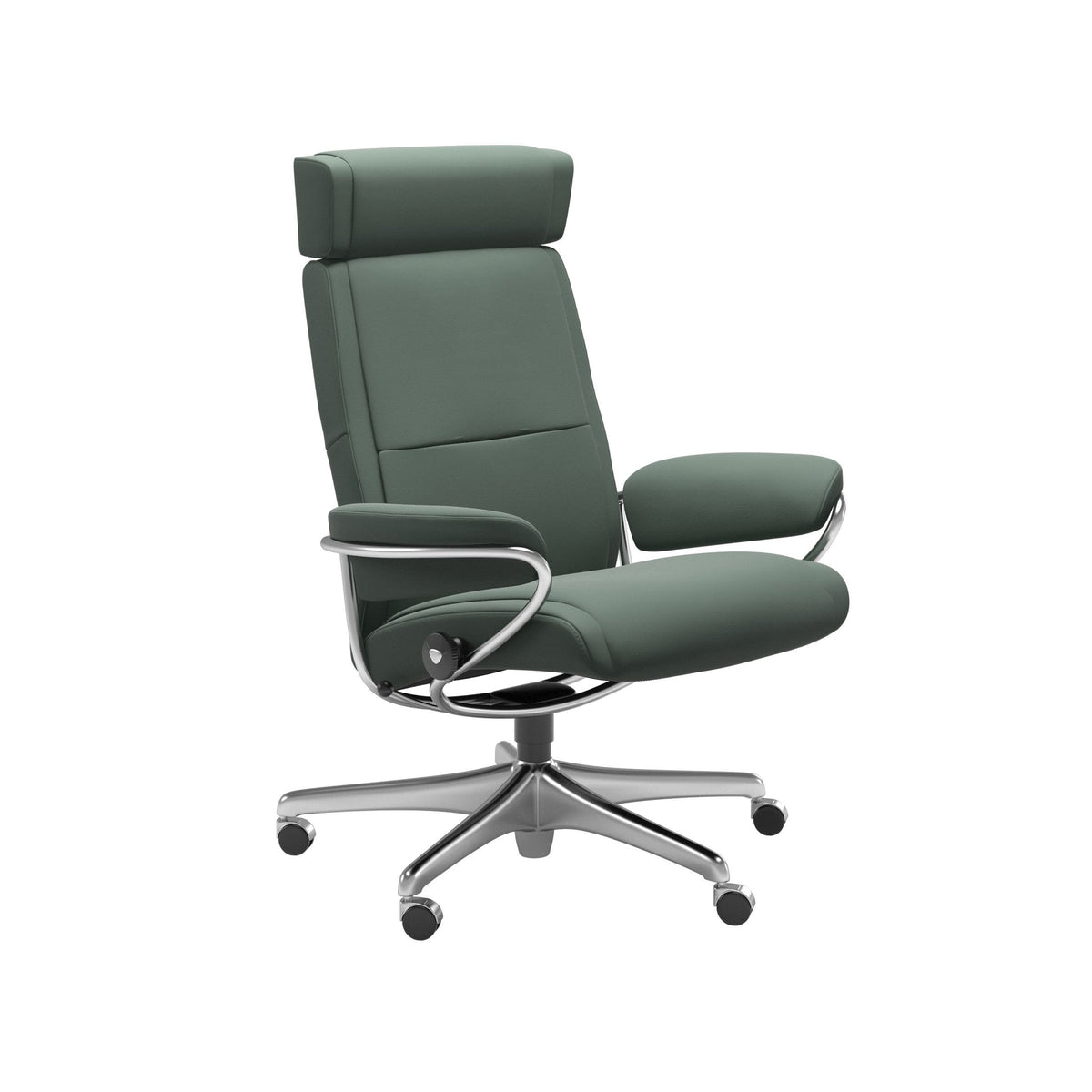 Stressless Paris kontorstol med nakkestøtte i Paloma Sage Green