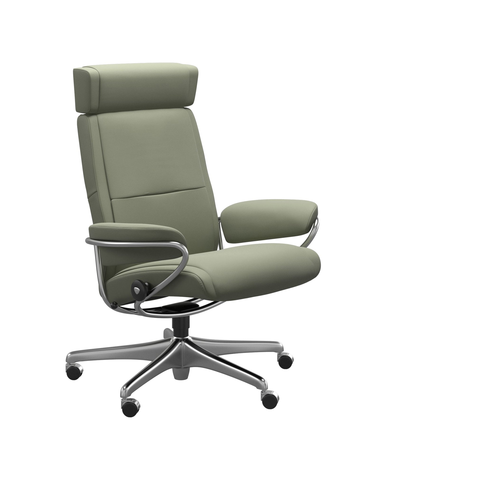 Stressless Paris kontorstol med nakkestøtte i Paloma Shadow Green