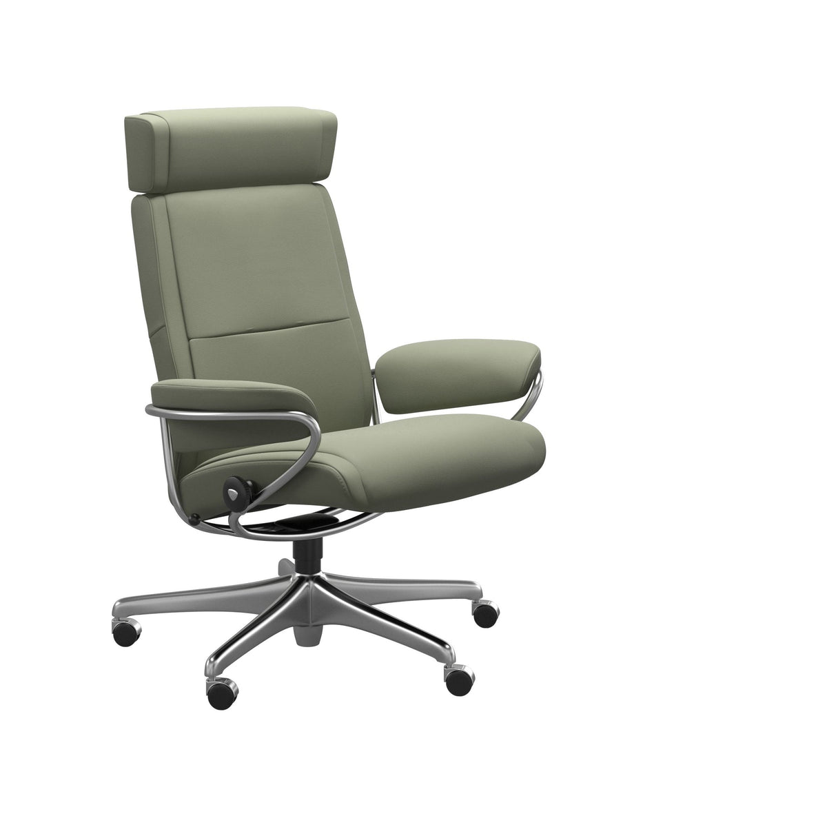 Stressless Paris kontorstol med nakkestøtte i Paloma Shadow Green