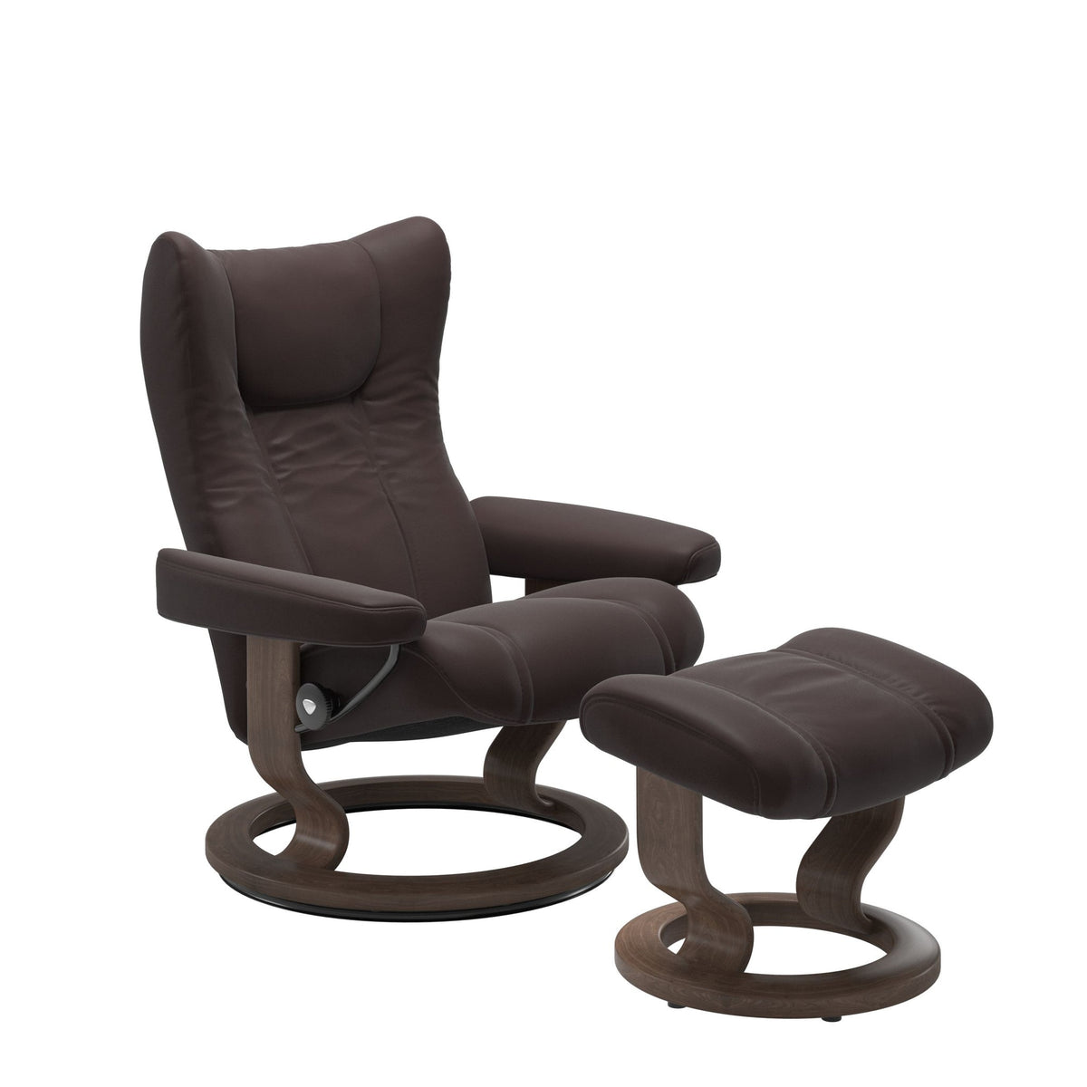 Stressless Wing Classic lænestol i Paloma Chocolate
