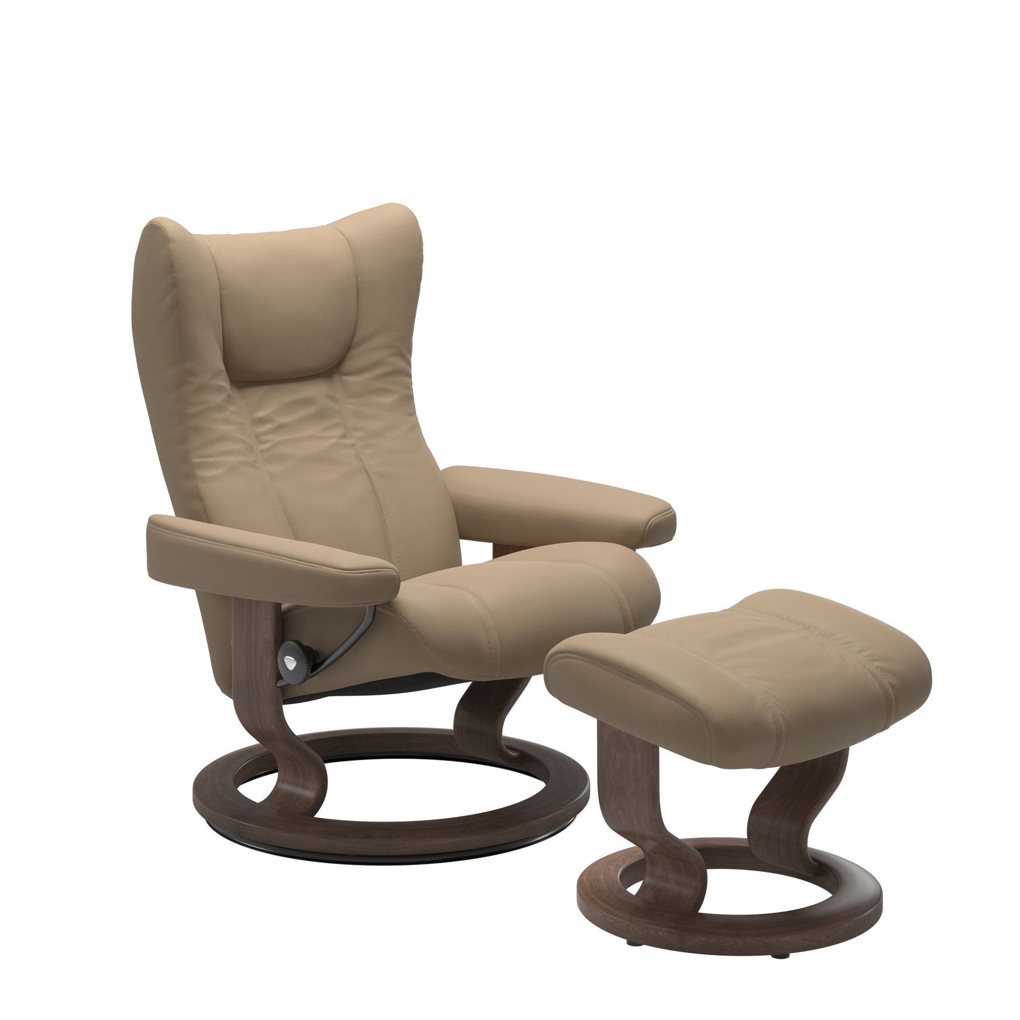 Stressless Wing Classic lænestol i Paloma Funghi