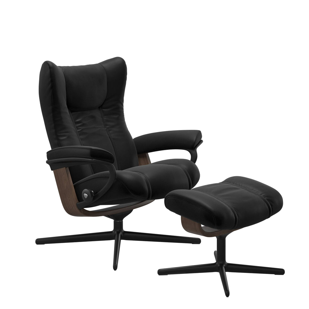 Stressless Wing Cross lænestol i Batick Black