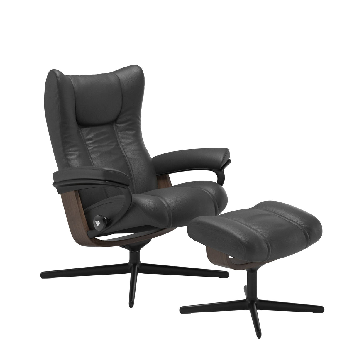 Stressless Wing Cross lænestol i Velaro Anthracite