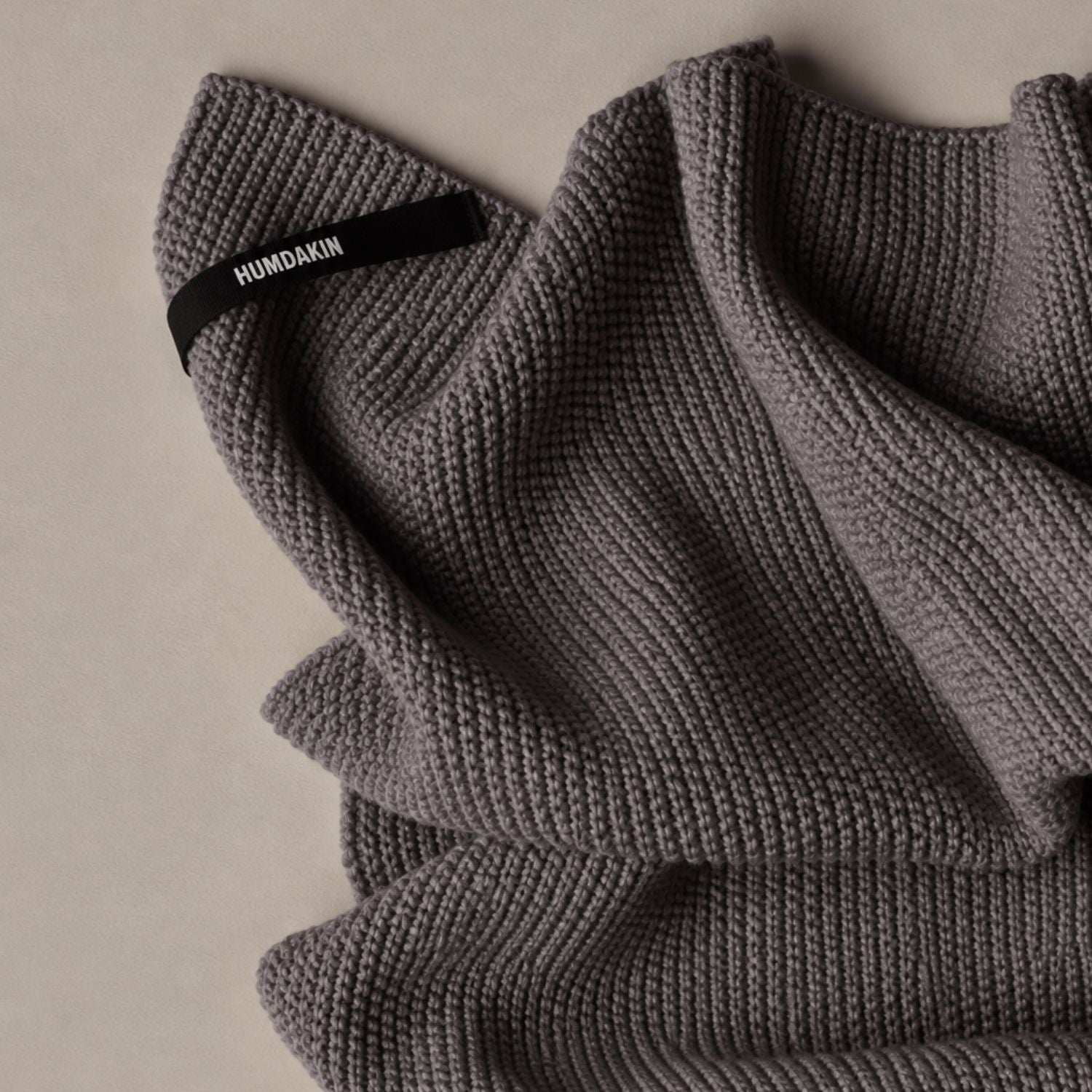 Strikket Køkkenhåndklæde -  Steel Grey