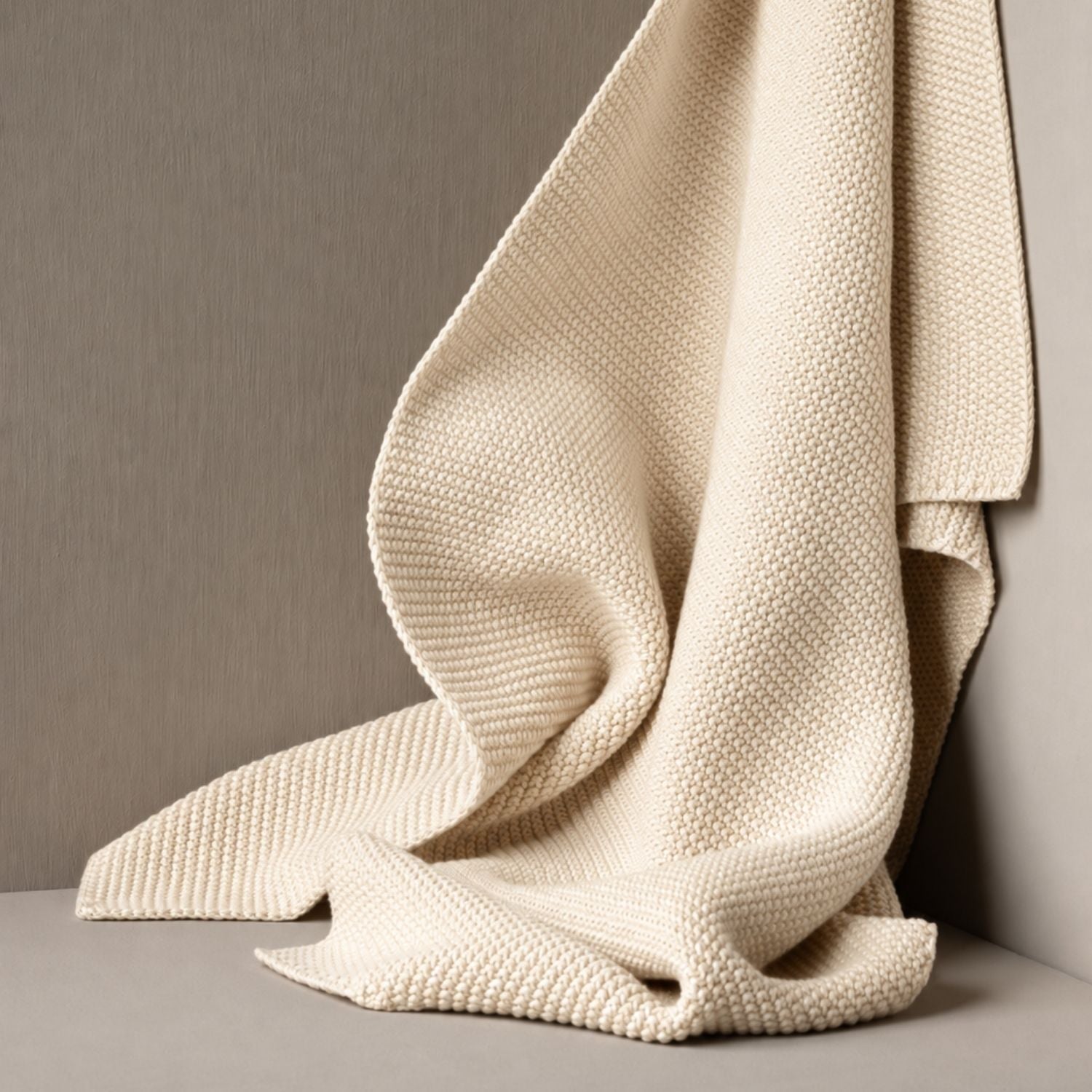 Strikket Køkkenhåndklæde - Undyed