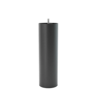Rundt ben - sort alu - 19 cm