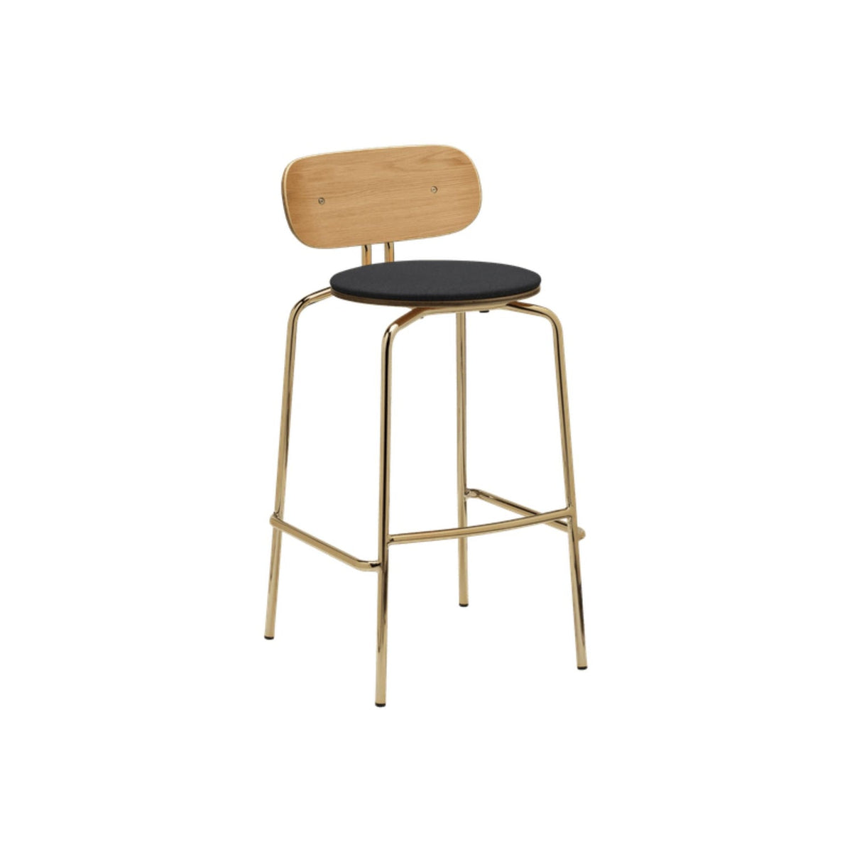 UMAGE Curious barstol – Plated Brass / Shadow