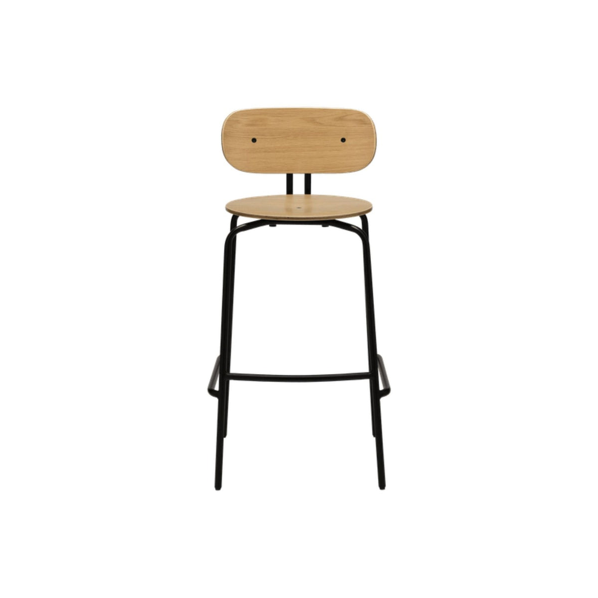 UMAGE Curious barstol – Sort / Lakeret eg