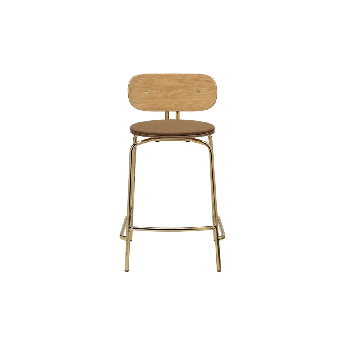 UMAGE Curious counterstol – Plated Brass / Sugar Brown