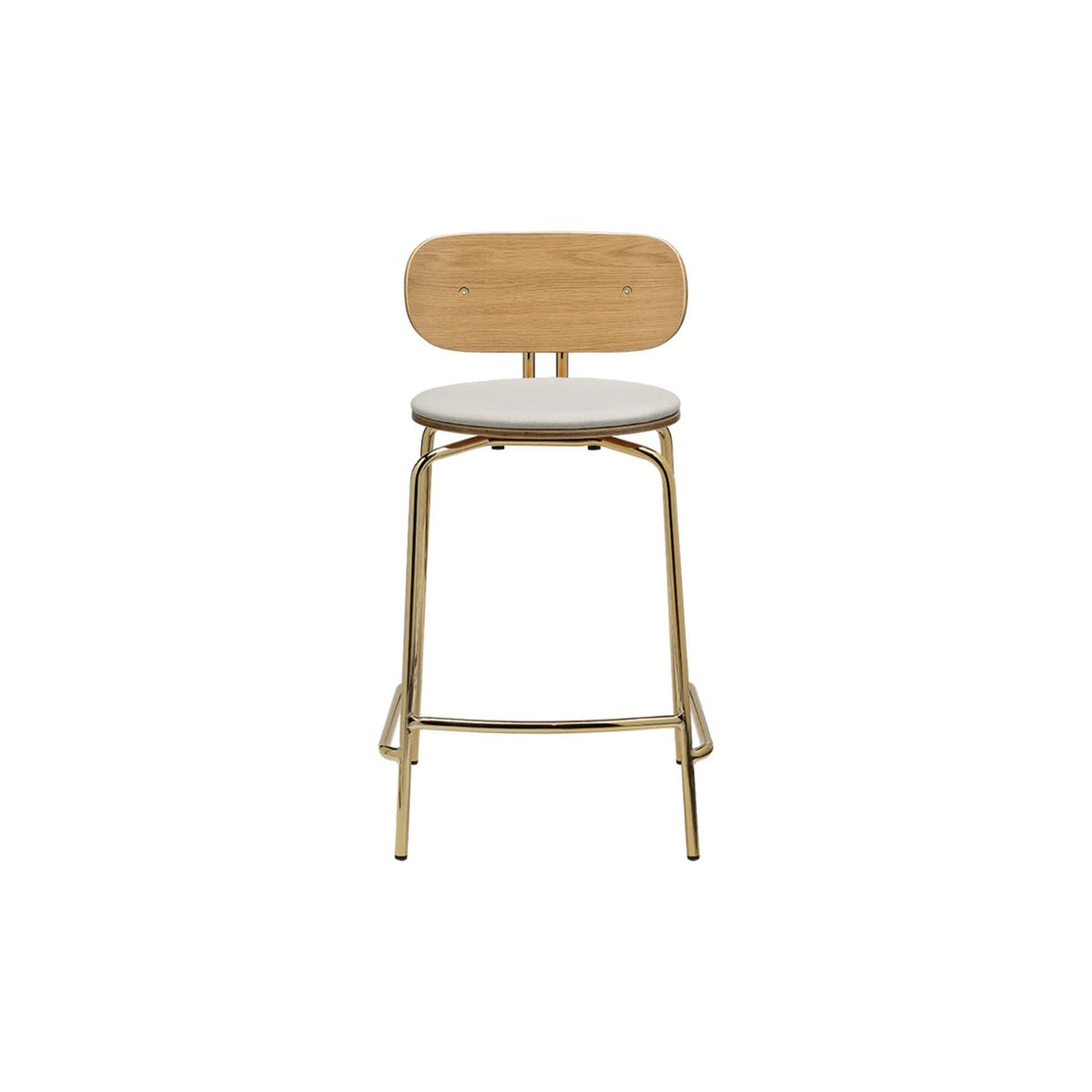 UMAGE Curious counterstol – Plated Brass / White Sands