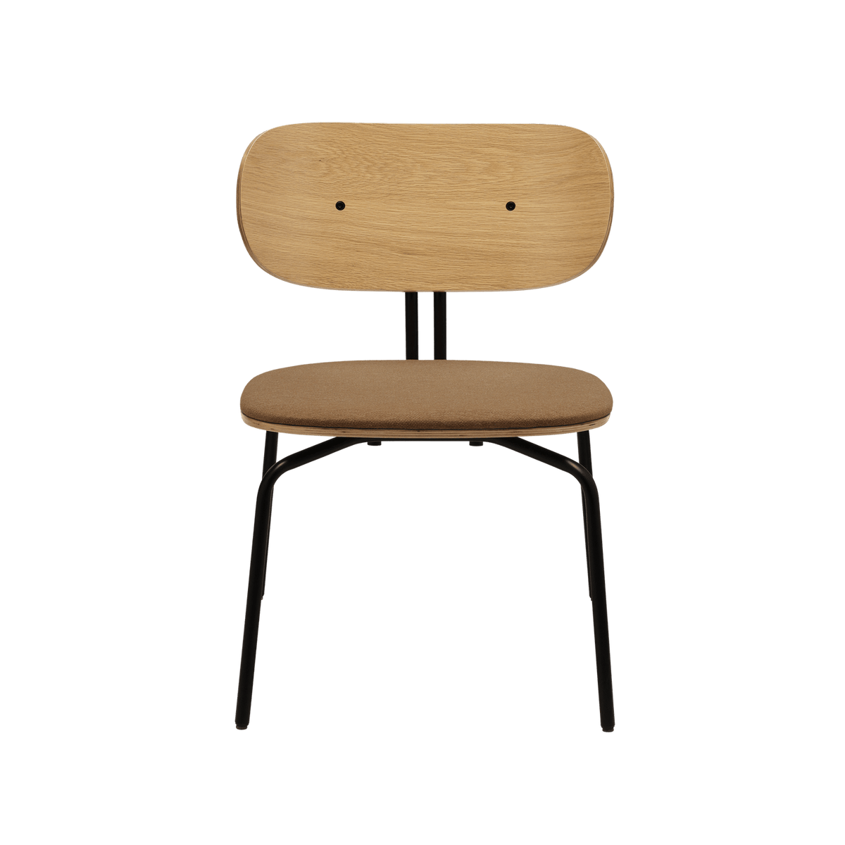 UMAGE Curious loungestol med sort stel og hynde i Sugar Brown