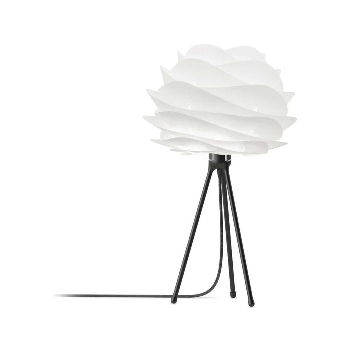UMAGE Carmina mini bordlampe i White på sort Tripod-fod