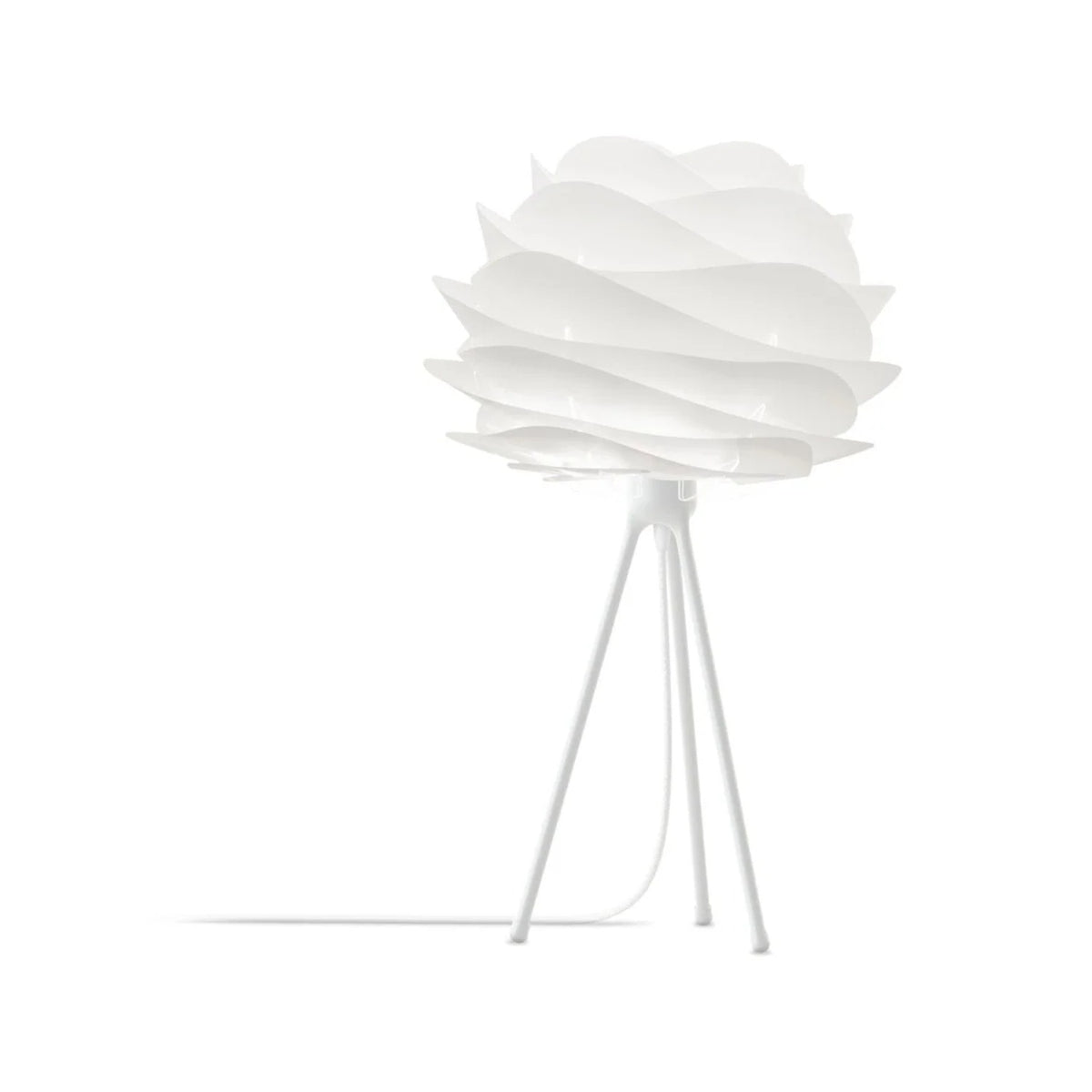 UMAGE Carmina mini bordlampe i White på hvid Tripod-fod