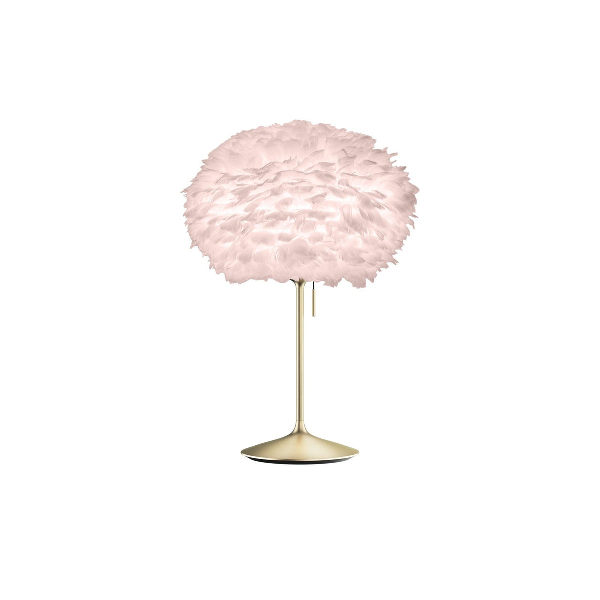 UMAGE Eos champagne bordlampe, Light Rose Medium på messingfod
