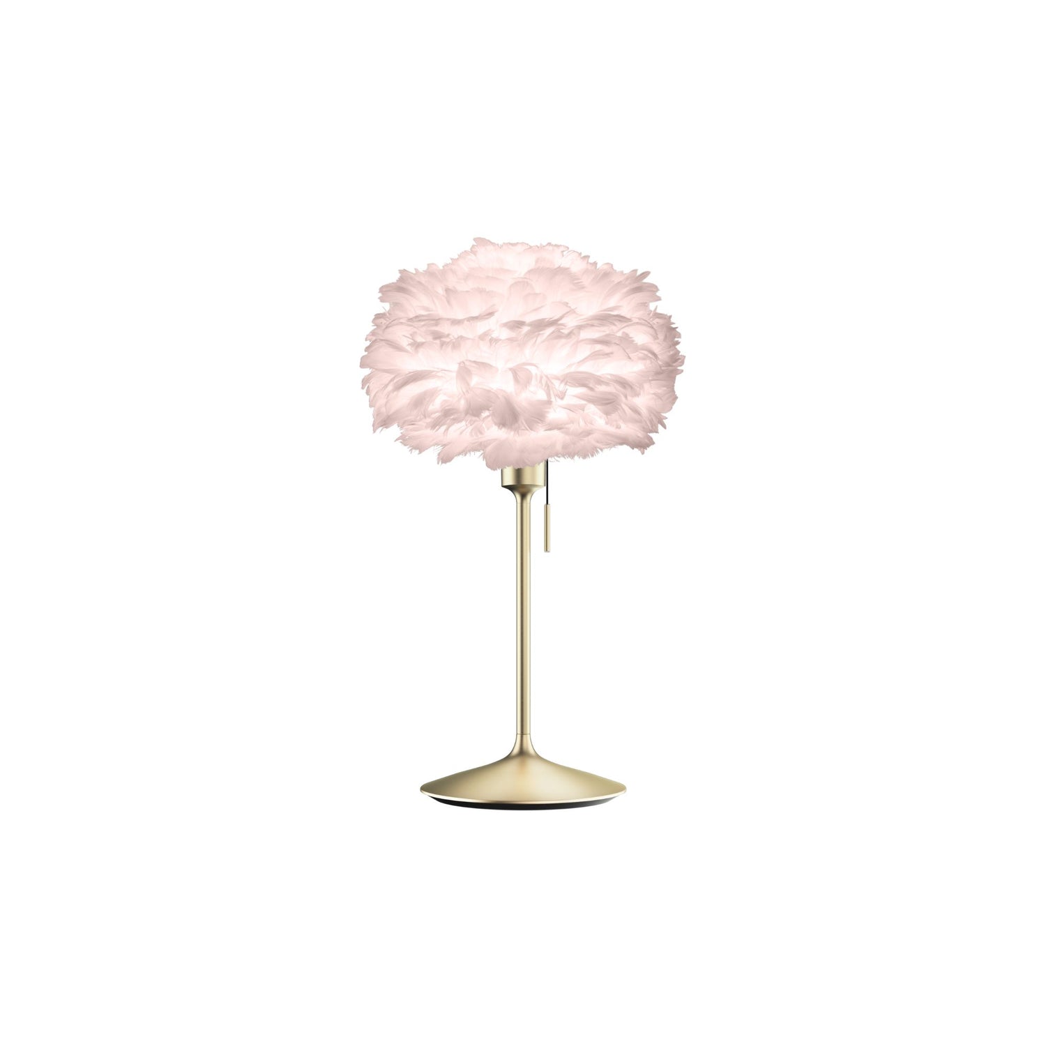 UMAGE Eos champagne bordlampe, Light Rose Mini på messingfod