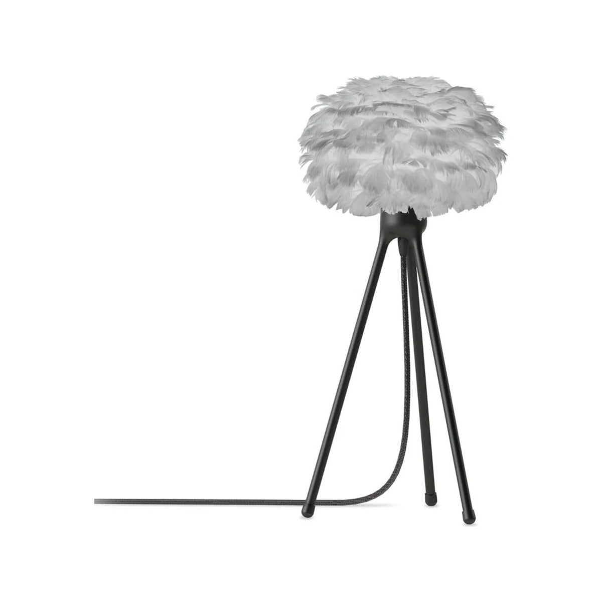 UMAGE Eos Tripod bordlampe, Light Grey skærm Micro på sort Tripod-fod
