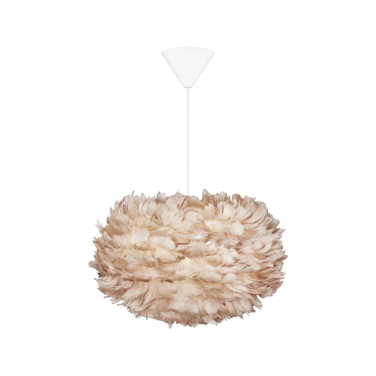 UMAGE Eos pendel i Light Brown, Medium med hvid ledning