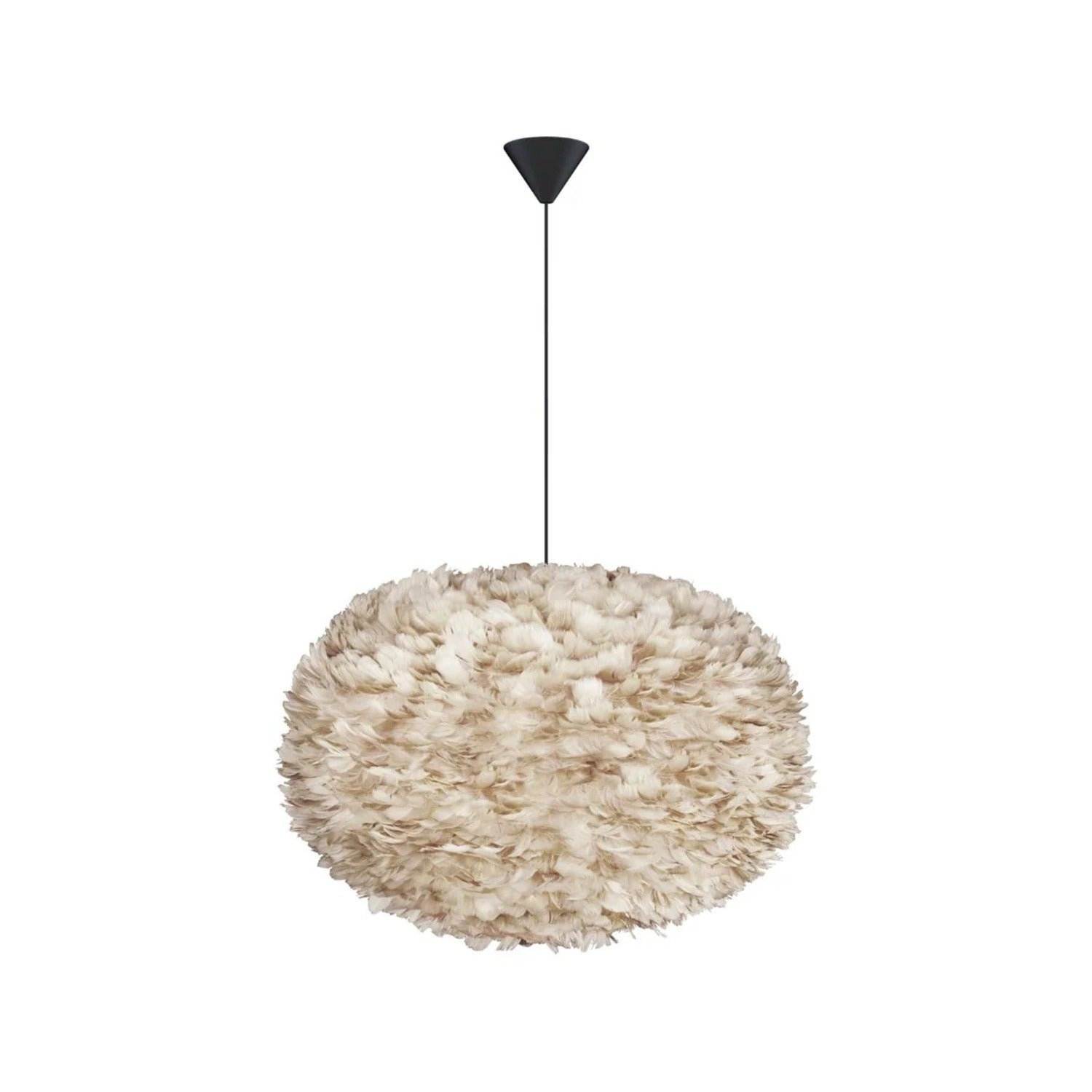 UMAGE Eos pendel i Light Brown, X-Large med sort ledning