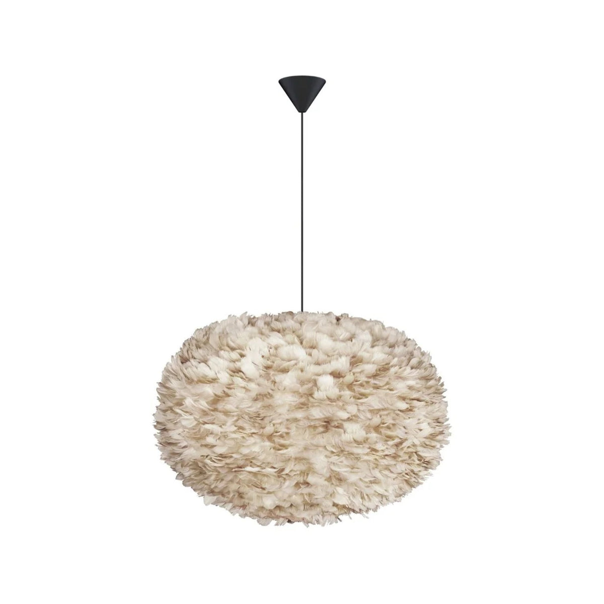 UMAGE Eos pendel i Light Brown, X-Large med sort ledning