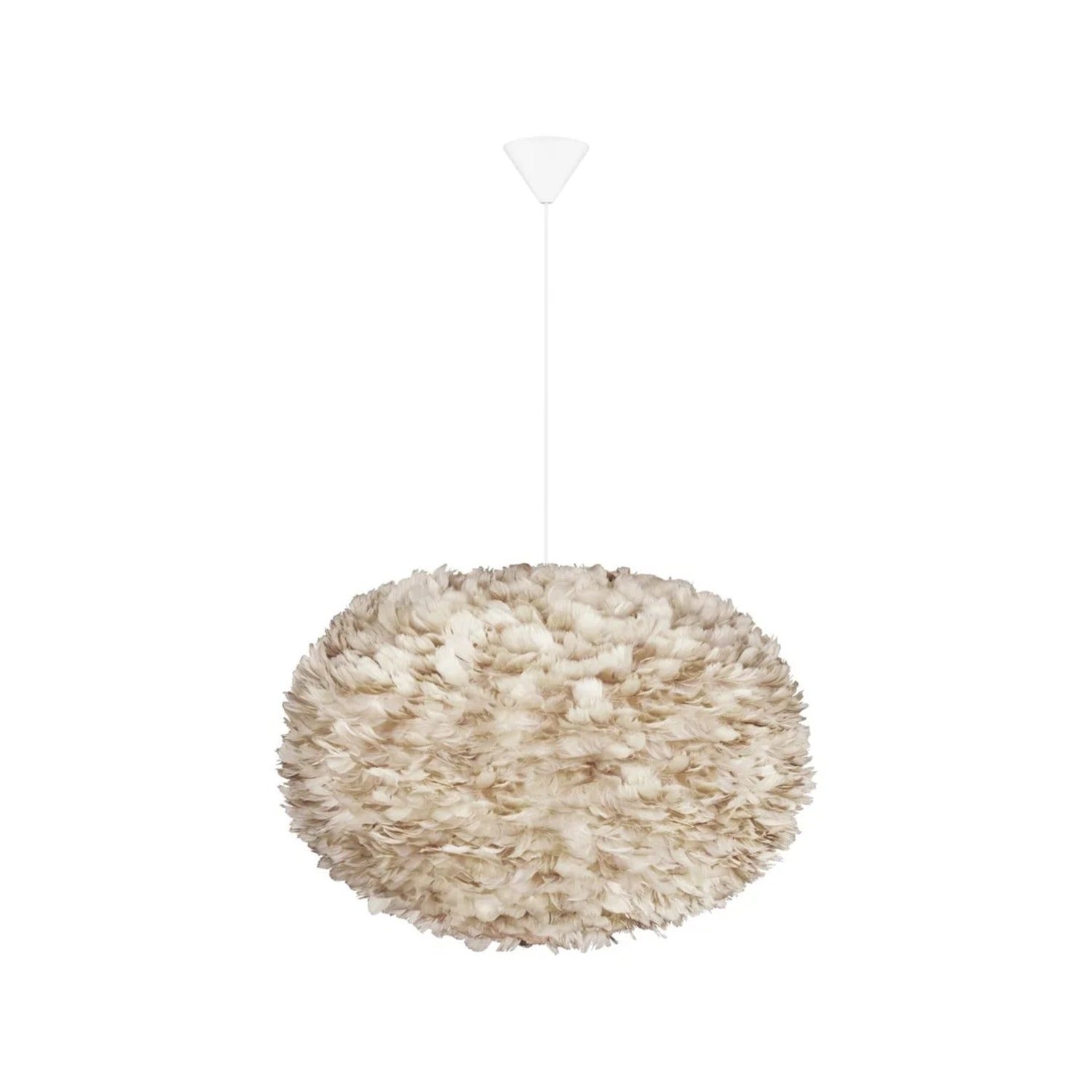 UMAGE Eos pendel i Light Brown, X-Large med hvid ledning
