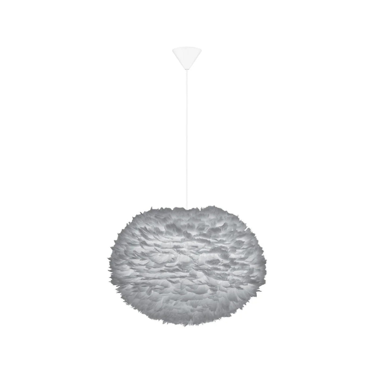 UMAGE Eos pendel i Light Grey, Large med hvid ledning