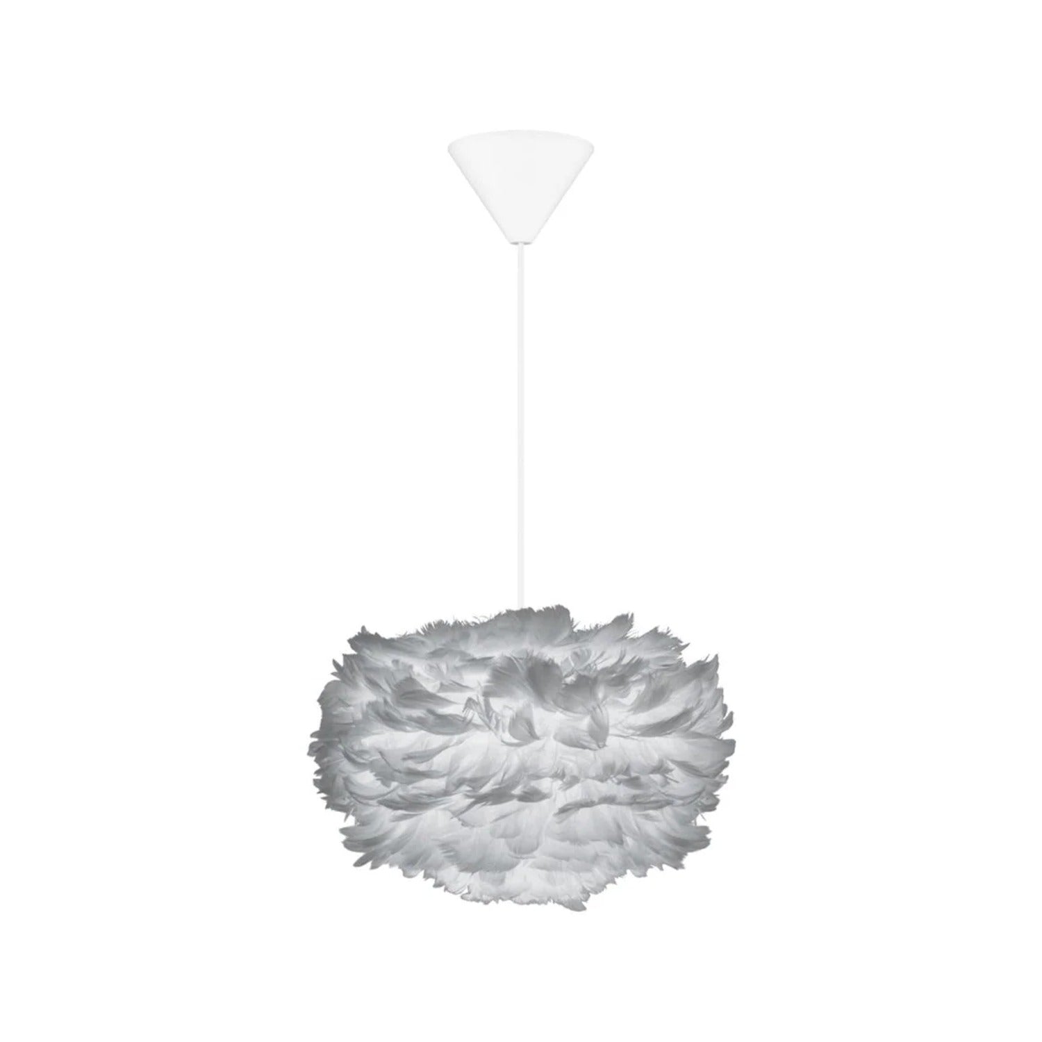 UMAGE Eos pendel i Light Grey, Mini med hvid ledning
