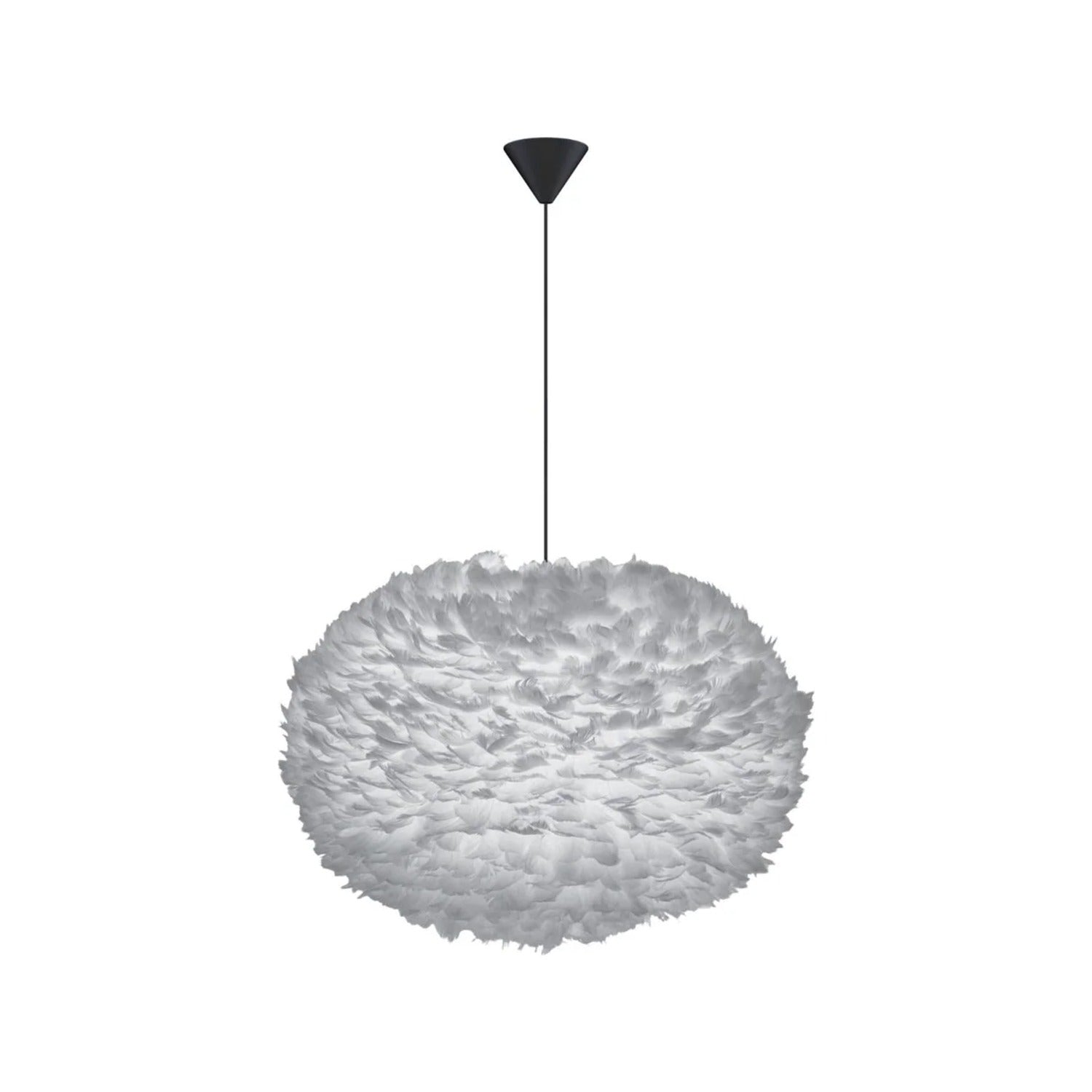 UMAGE Eos pendel i Light Grey, X-Large med sort ledning