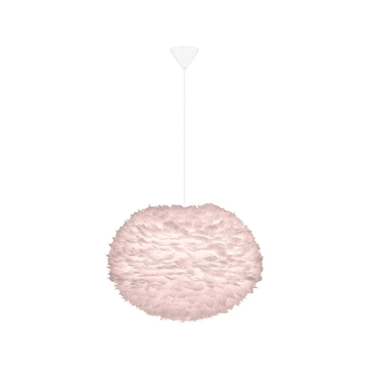UMAGE Eos pendel i Light Rose, Large med hvid ledning