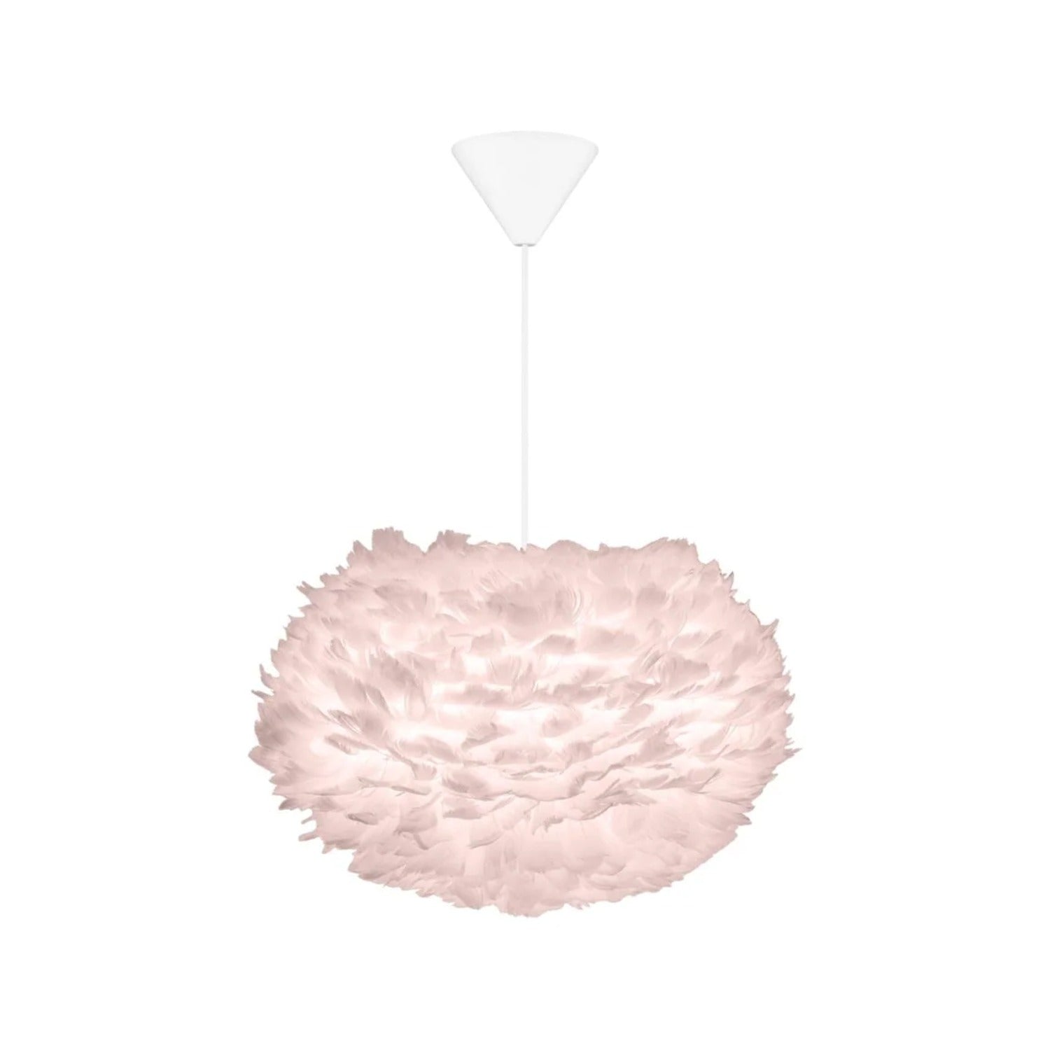 UMAGE Eos pendel i Light Rose, Medium med hvid ledning