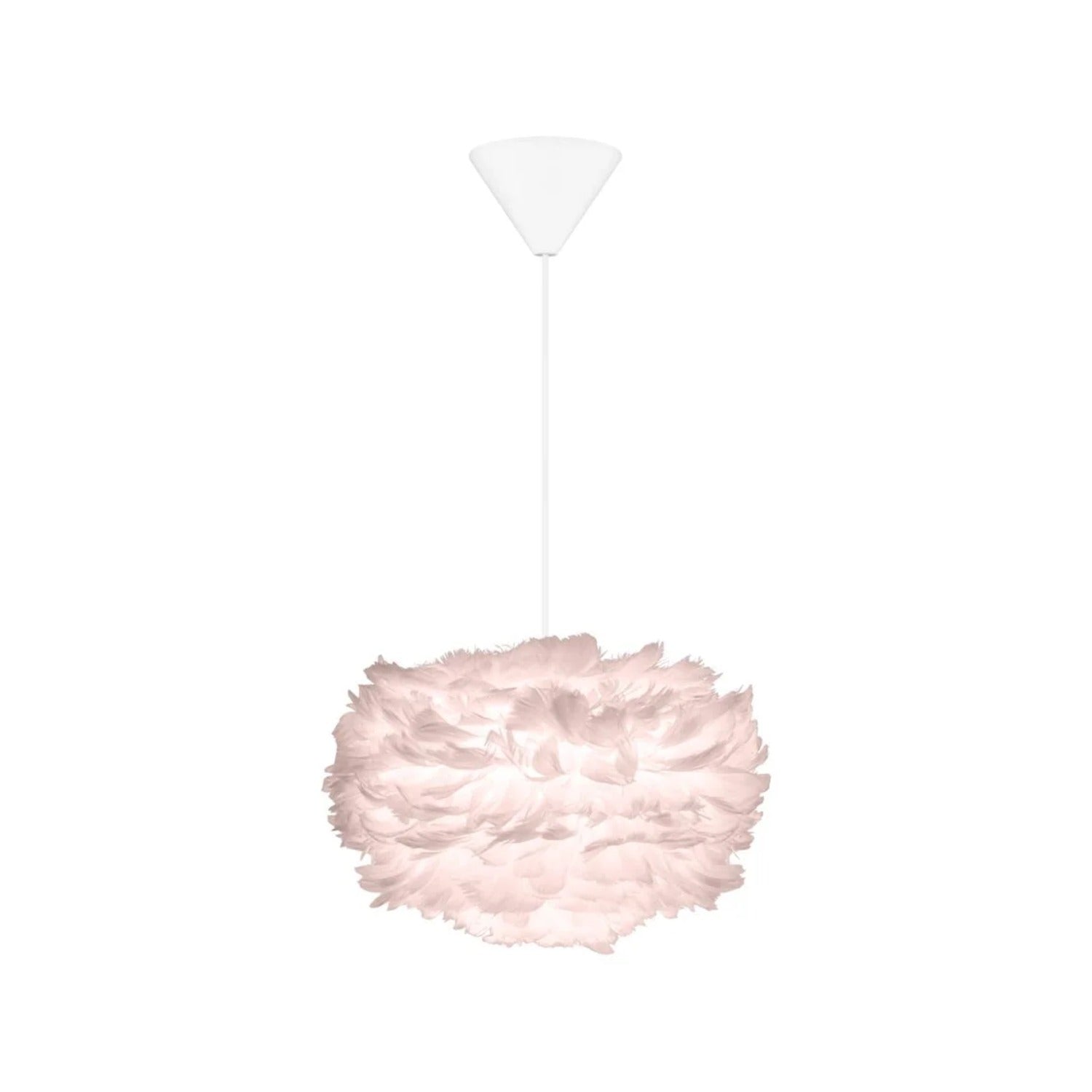 UMAGE Eos pendel i Light Rose, Mini med hvid ledning