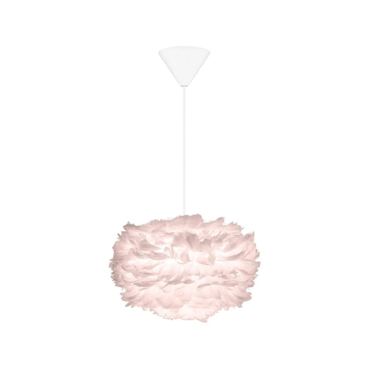 UMAGE Eos pendel i Light Rose, Mini med hvid ledning