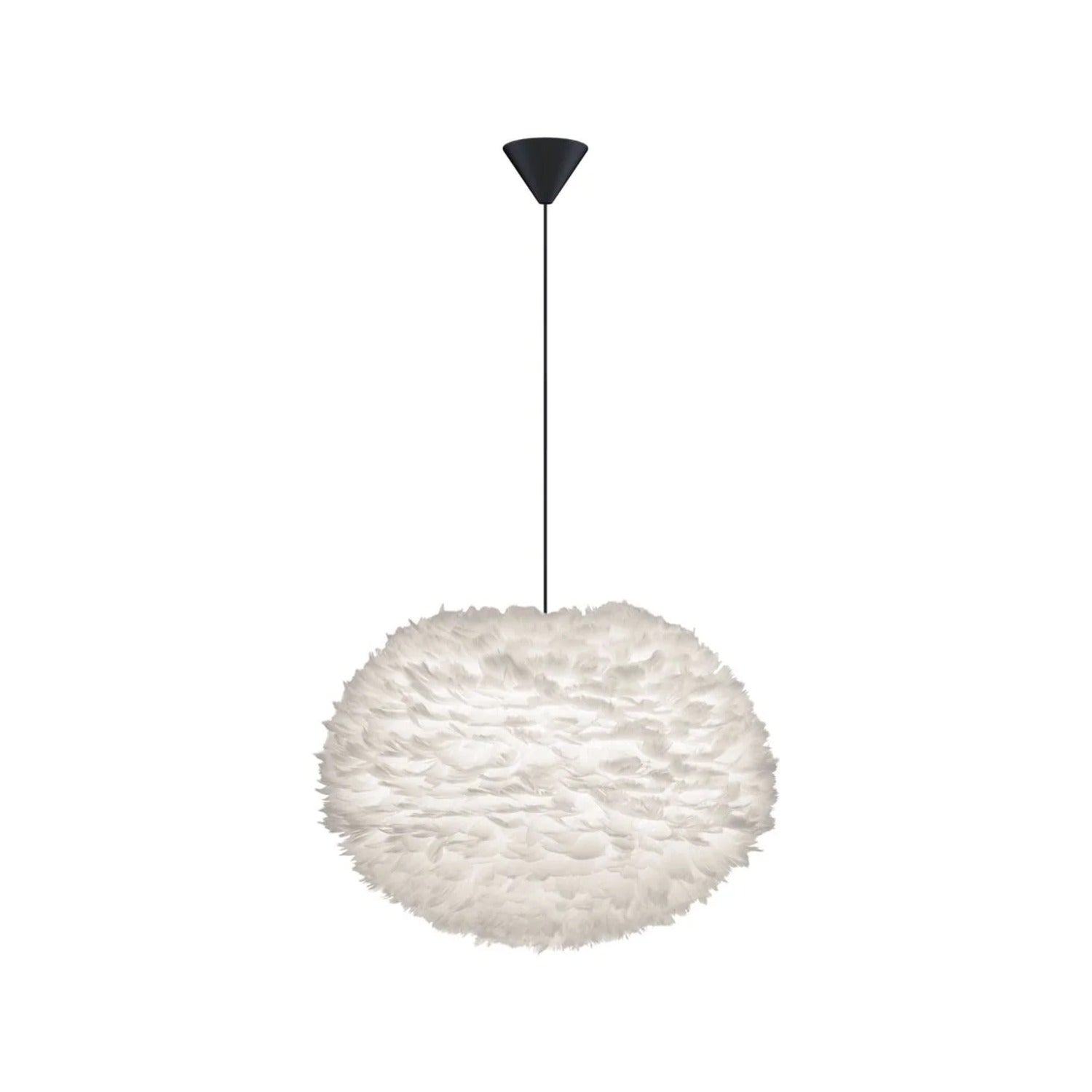 UMAGE Eos pendel i White, Large med sort ledning