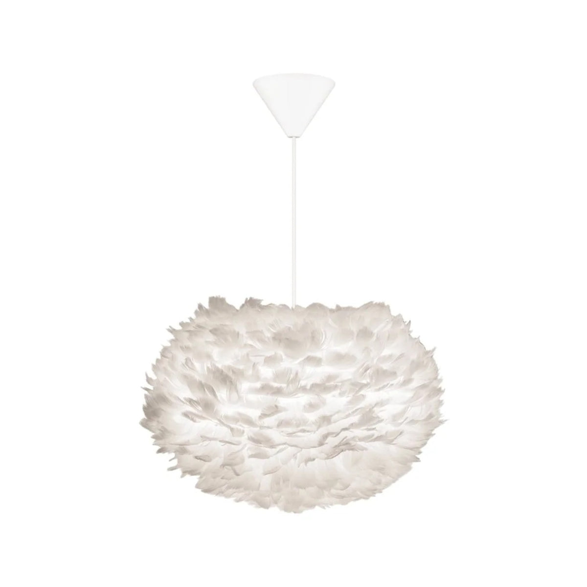 UMAGE Eos pendel i White, Medium med hvid ledning